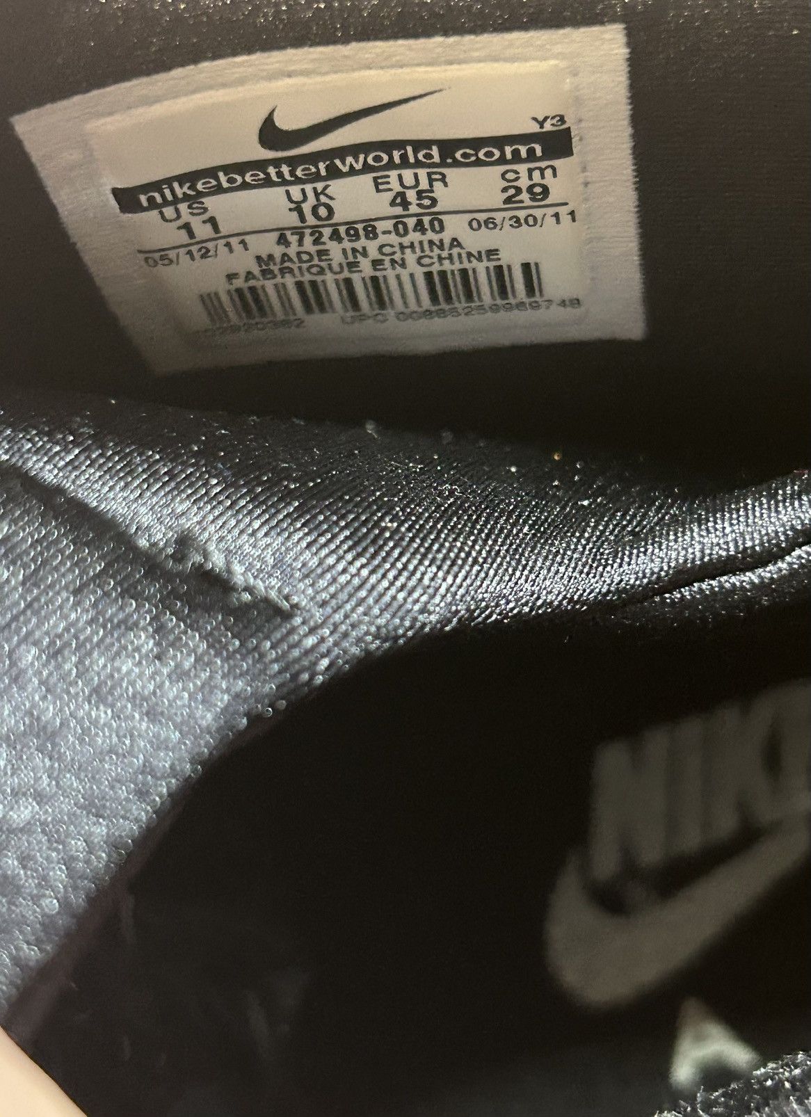 Nike Size 11 - Nike Total Air Foamposite Max Metallic Silver 2011 Size US 11 / EU 44 - 3 Thumbnail