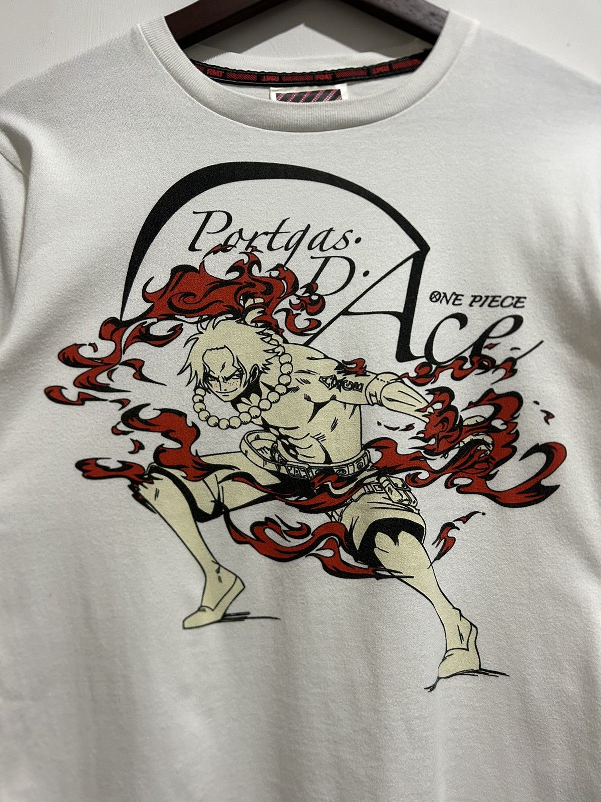Anime One Piece x Rimaster Portgas D Ace Anime Flame Sleeve Tee Size US M / EU 48-50 / 2 - 2 Thumbnail