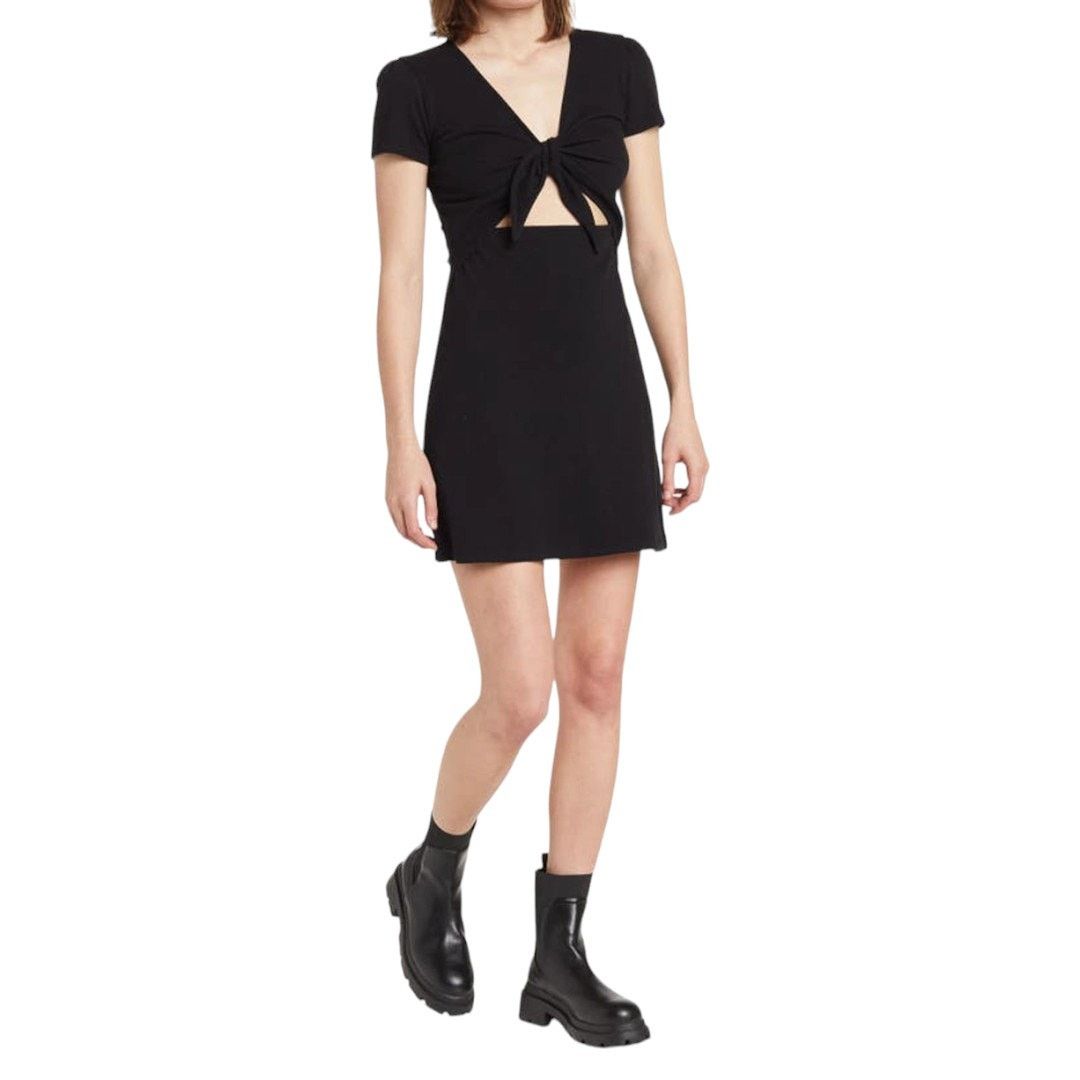 Other Abound Black Tie Front Rib Knit Dress Size Large NWOT Size L / US 10 / IT 46 - 1 Thumbnail