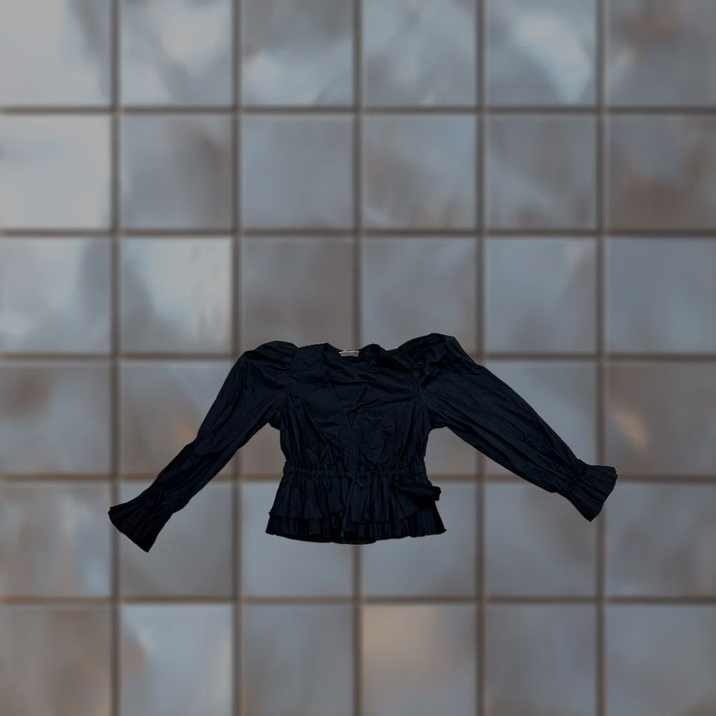 Ulla Johnson VINTAGE? NWT Ulla Johnson Wren Blouse Top Black Cotton Size 8 Size M / US 6-8 / IT 42-44 - 1 Thumbnail