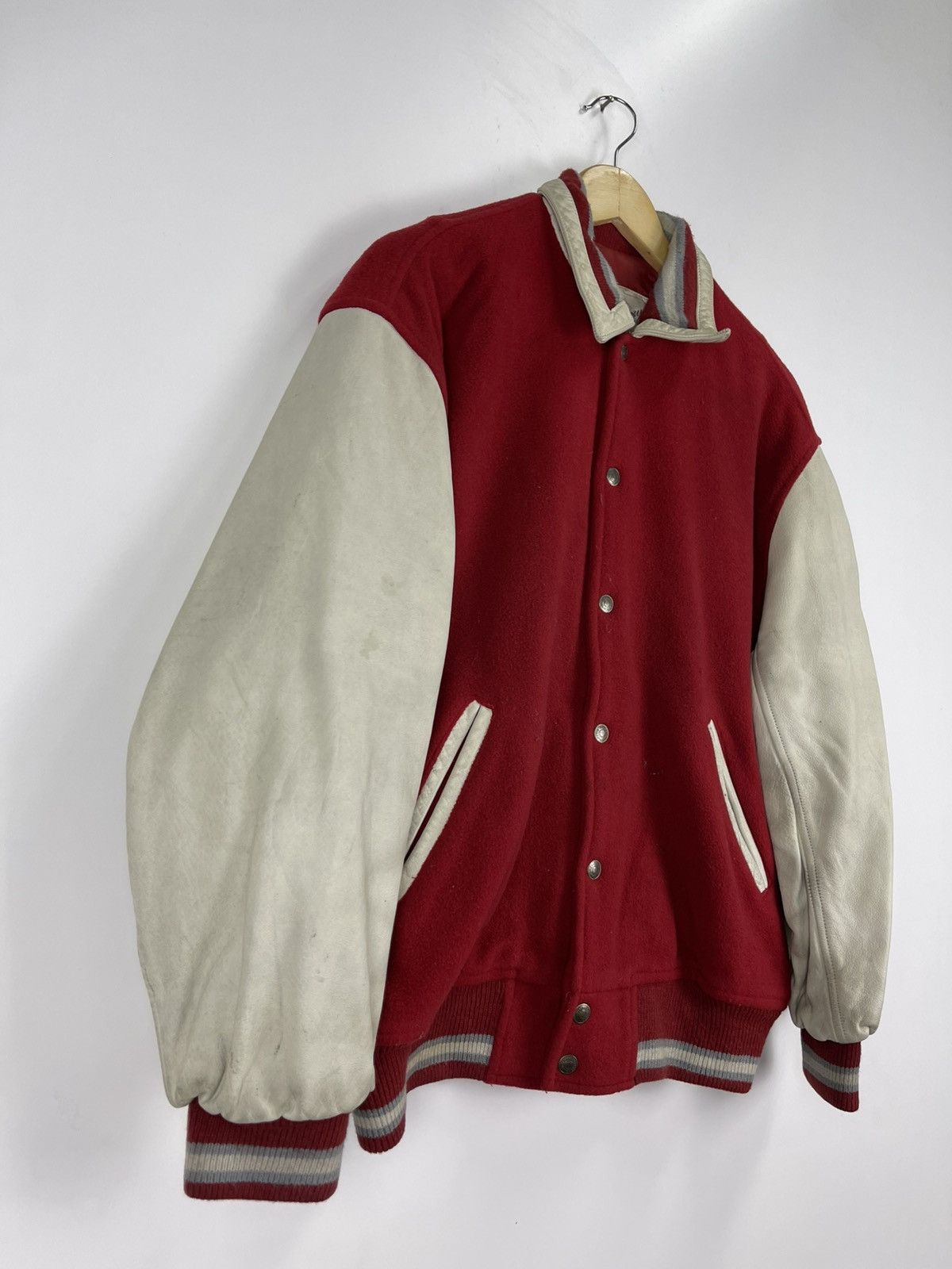 Vintage Vintage Mayson Grey Varsity Jacket Size US L / EU 52-54 / 3 - 5 Thumbnail