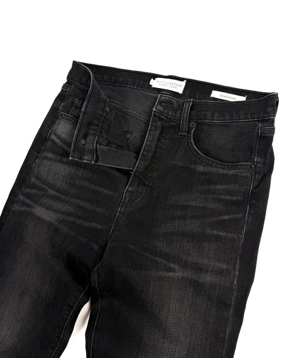 Nili Lotan Nili Lotan High Waist Skinny Jeans Raw Hem USA Avantgarde Size 28" / US 6 / IT 42 - 8 Thumbnail