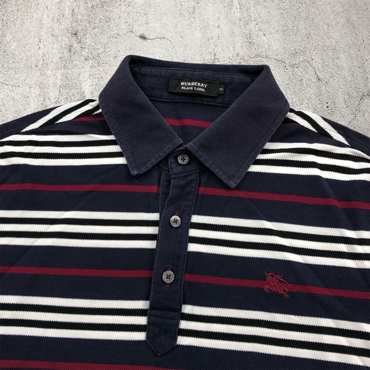 Burberry Vintage Burberry Black Label Polo T-shirt Stripe Luxury Size US S / EU 44-46 / 1 - 5 Thumbnail
