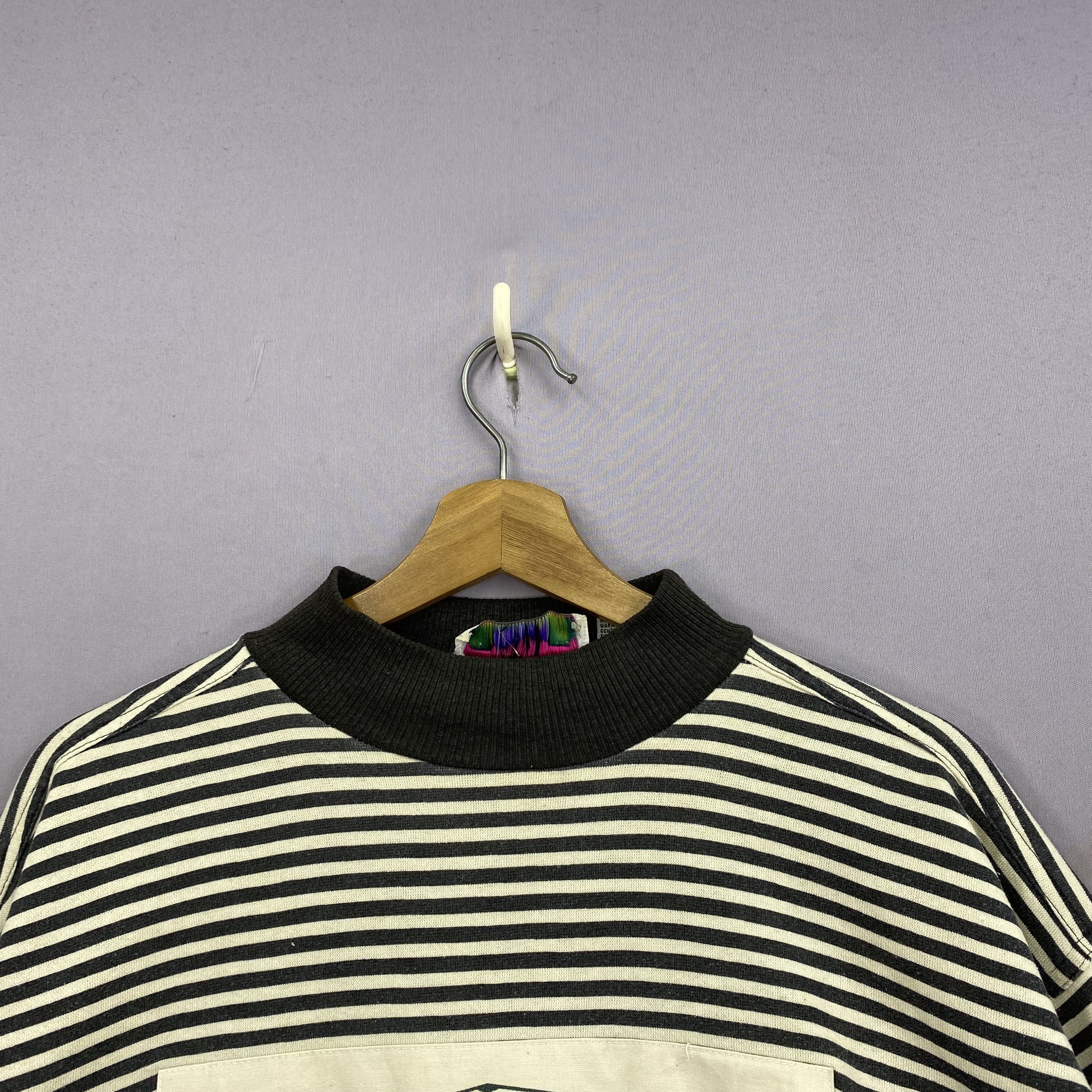 Japanese Brand Vintage Rock Creek Sweater 80s Striped Sweatshirt Jumper Size US L / EU 52-54 / 3 - 3 Thumbnail