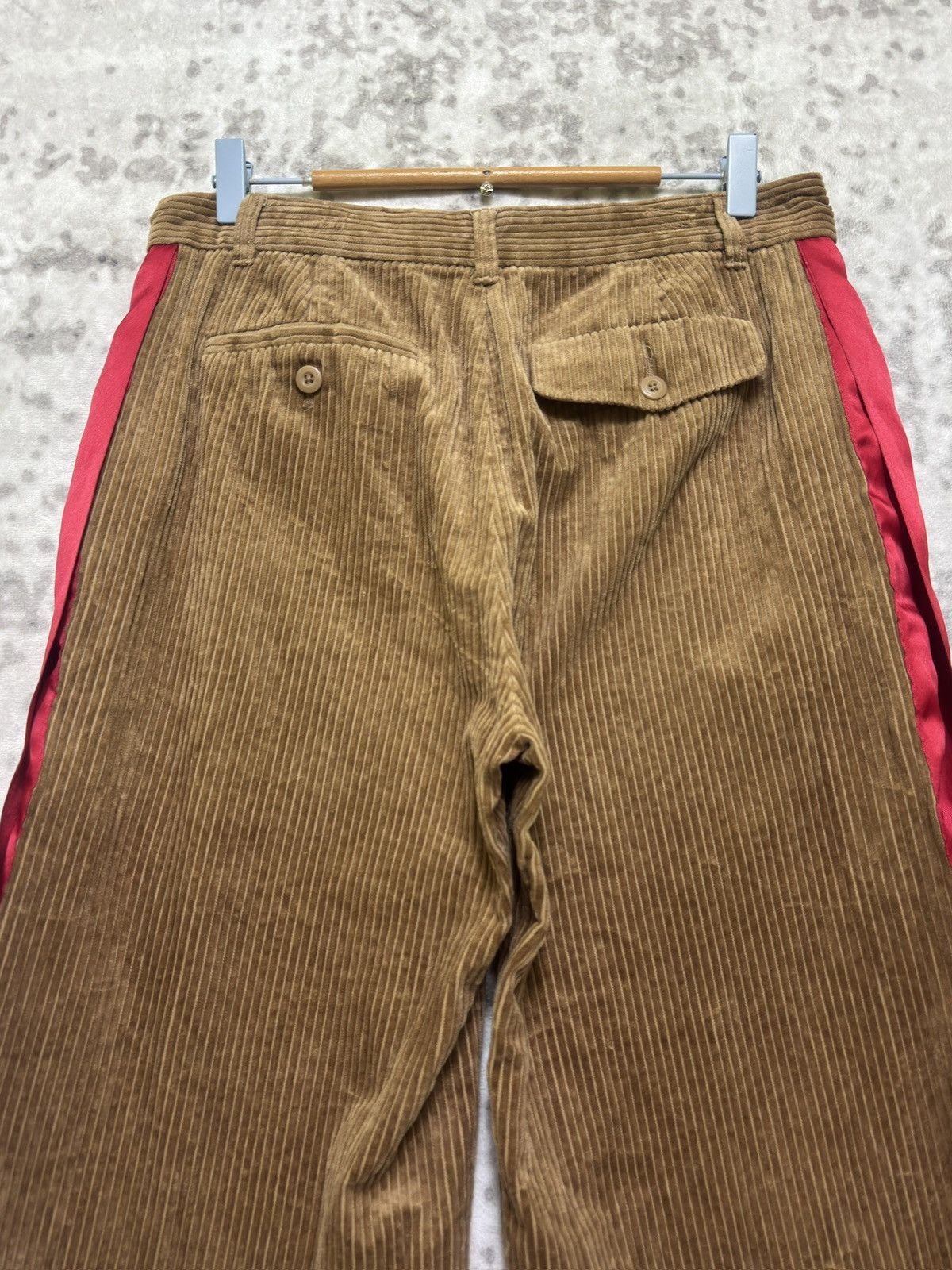 GU GU x Undercover FW21 Corduroy Pleated Ribbon Wide-Leg Pants Size US 31 - 8 Thumbnail
