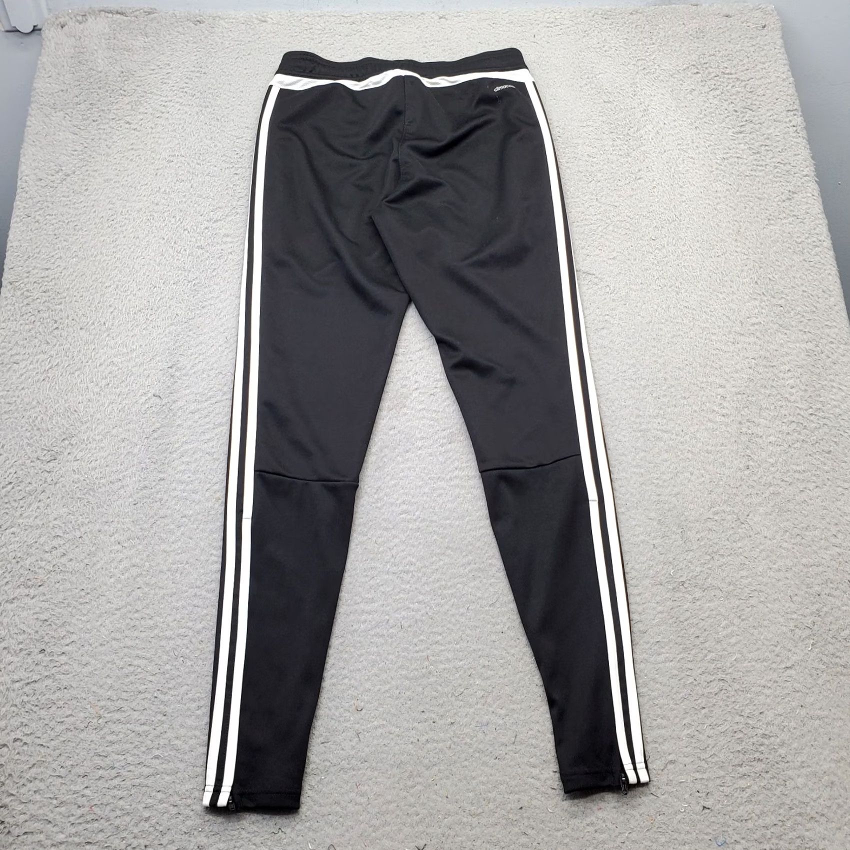 Adidas Adidas Climacool Track Pants Womens XS Black Two Stripes Athletic Pull On Ankle Zip Size 26" / US 2 / IT 38 - 2 Thumbnail