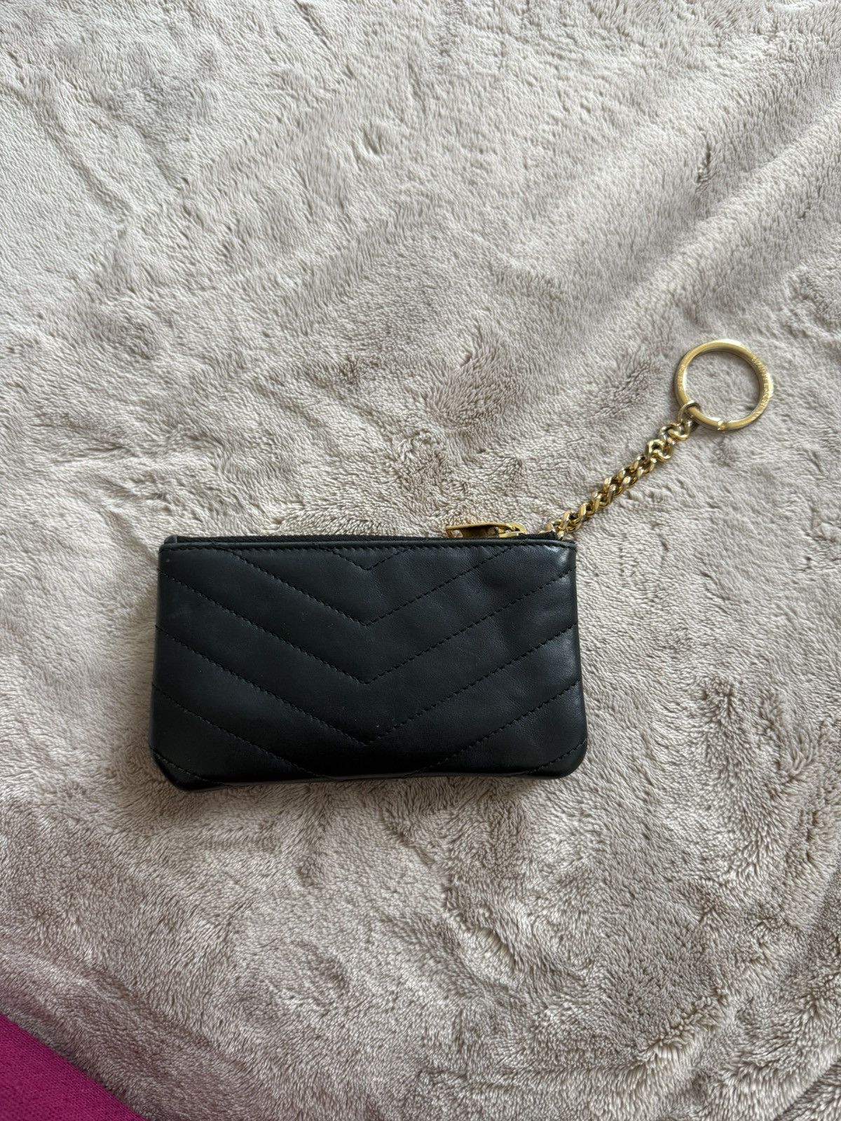 Yves Saint Laurent YSL CASSANDRE MATELASSÉ KEY POUCH IN SMOOTH LEATHER Size ONE SIZE - 2 Thumbnail