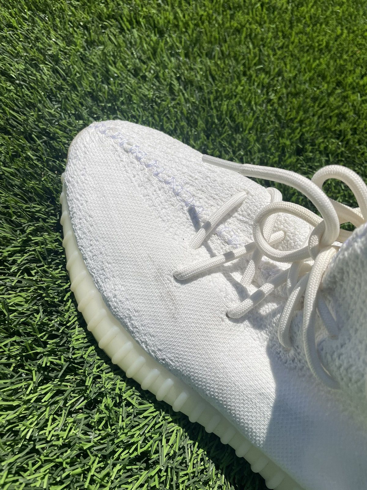Adidas adidas Yeezy Boost 350 V2 'Cream White Triple White Size US 11.5 / EU 44-45 - 11 Thumbnail