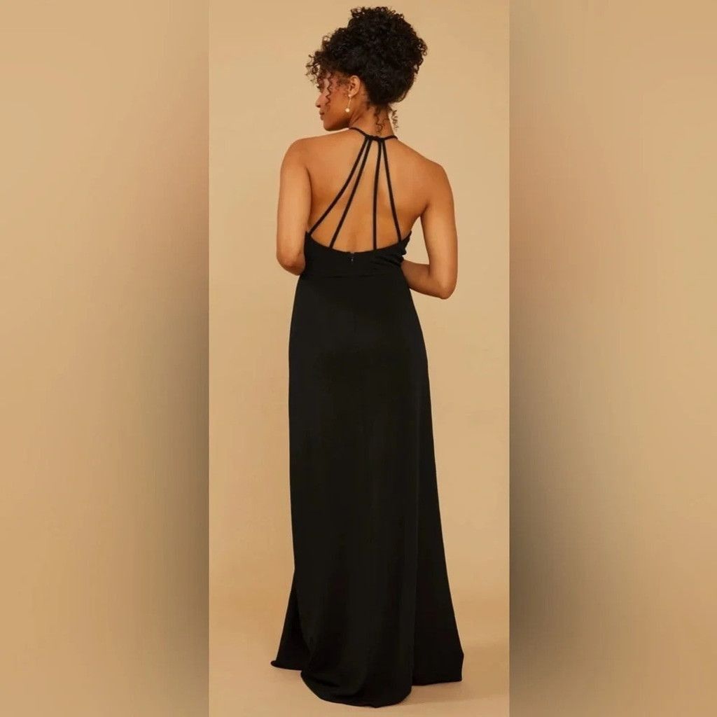 Lulus NEW with tags (NWT) Lulus Black Laurel Luxe Crepe Dress Size L / US 10 / IT 46 - 5 Thumbnail