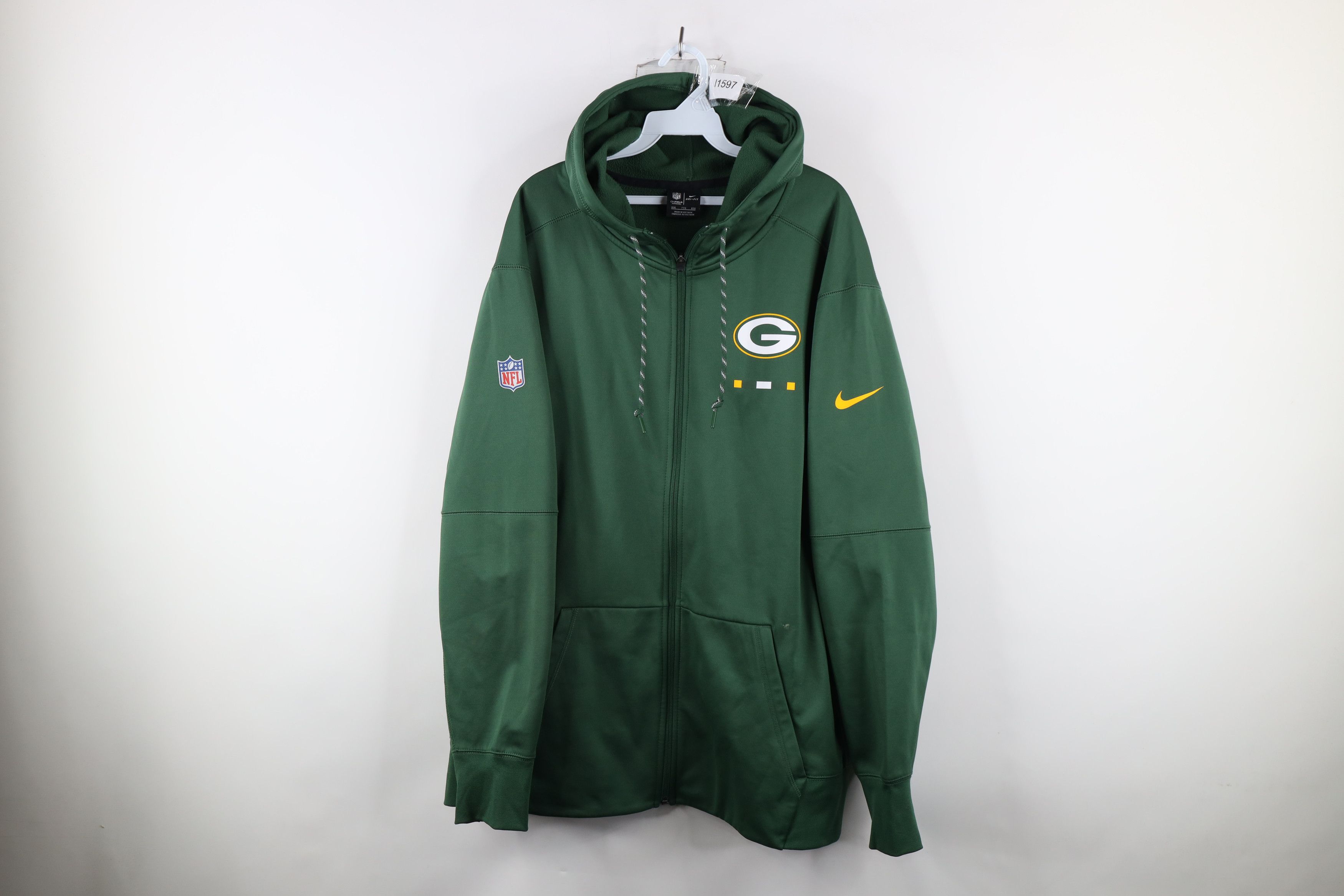 Nike On Field Green Bay Packers Football Hoodie Sweatshirt