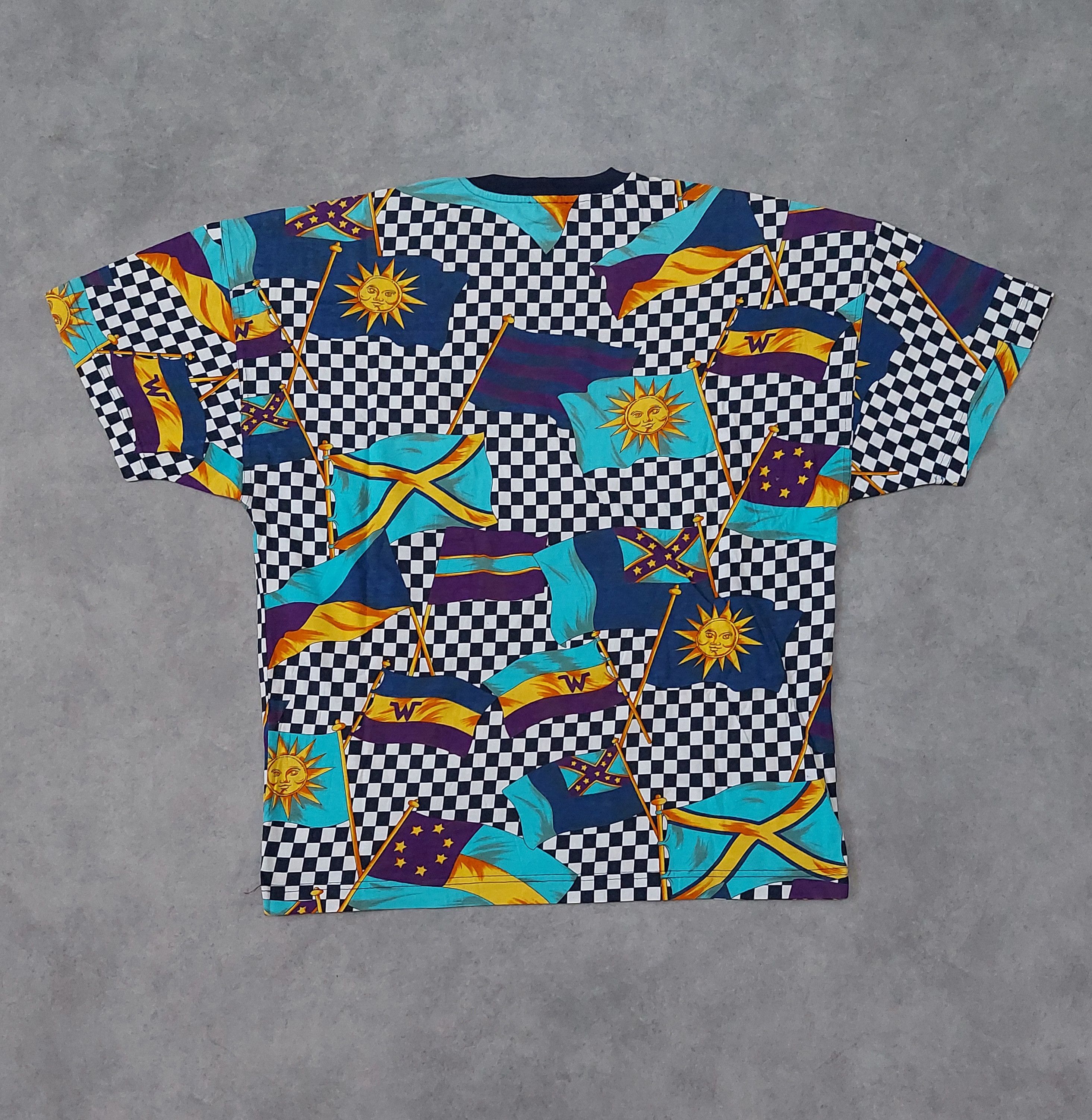 Versace Gianni Versace V2 90s Checker Flag Print T-Shirt (size 48) Size US M / EU 48-50 / 2 - 10 Thumbnail