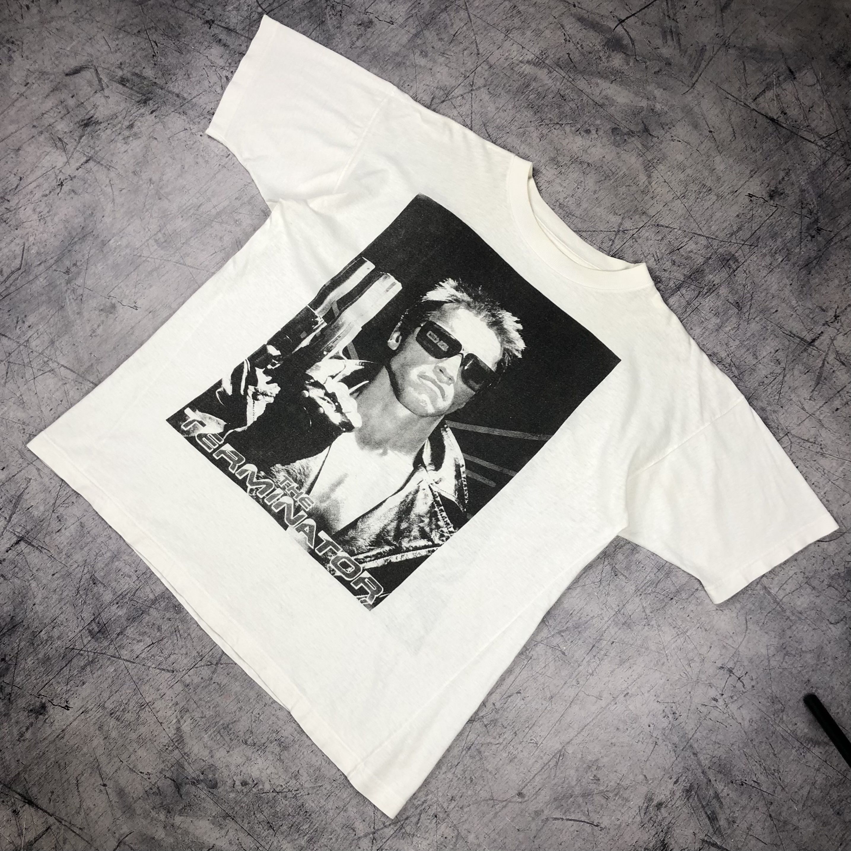 Vintage The Terminator Movie Film Schwarzenegger Rare Vintage Tee Size US L / EU 52-54 / 3 - 8 Thumbnail