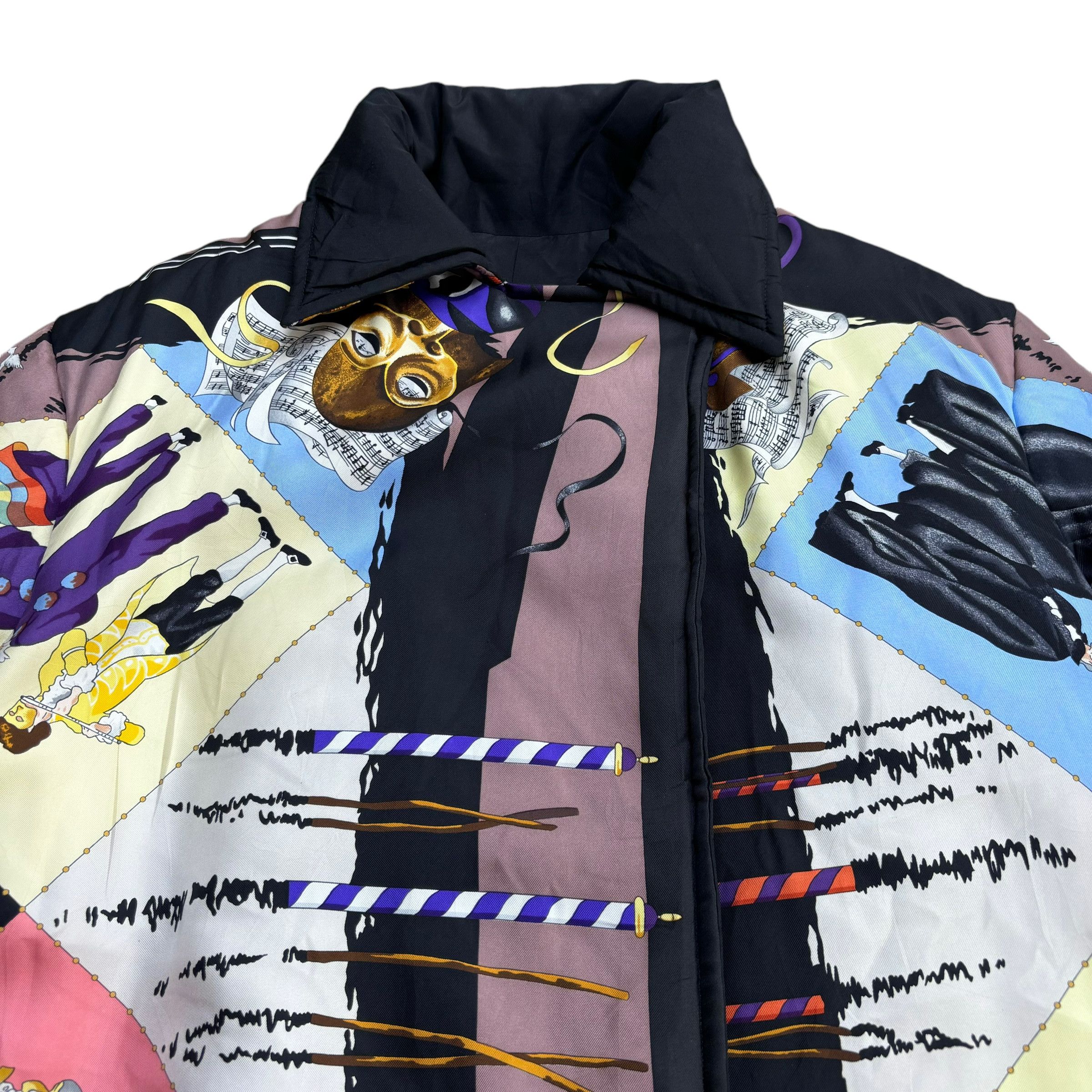 Hermes Vintage Hermes Le Carnavale de Venise Reversible Silk Jacket Size US M / EU 48-50 / 2 - 4 Thumbnail