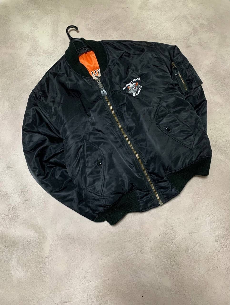 Other Vintage Delta Ind. “Aschau Pass Going” MA-1 Flyer Bomber Size US M / EU 48-50 / 2 - 4 Thumbnail