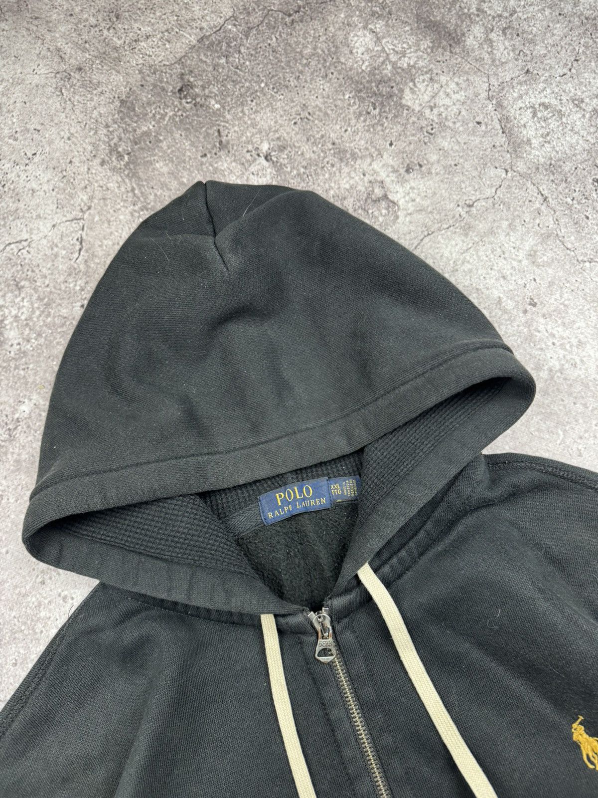 Polo Ralph Lauren Crazy Vintage Y2K Polo Ralph Lauren Faded Black Zip Up Hodie Size US XXL / EU 58 / 5 - 3 Thumbnail