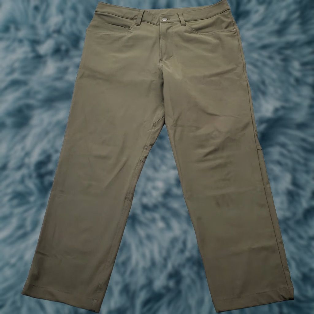 Lululemon Lululemon Mens 31 Green Stretch ABC Pants Flat Front Straight Leg Size US 31 - 1 Thumbnail