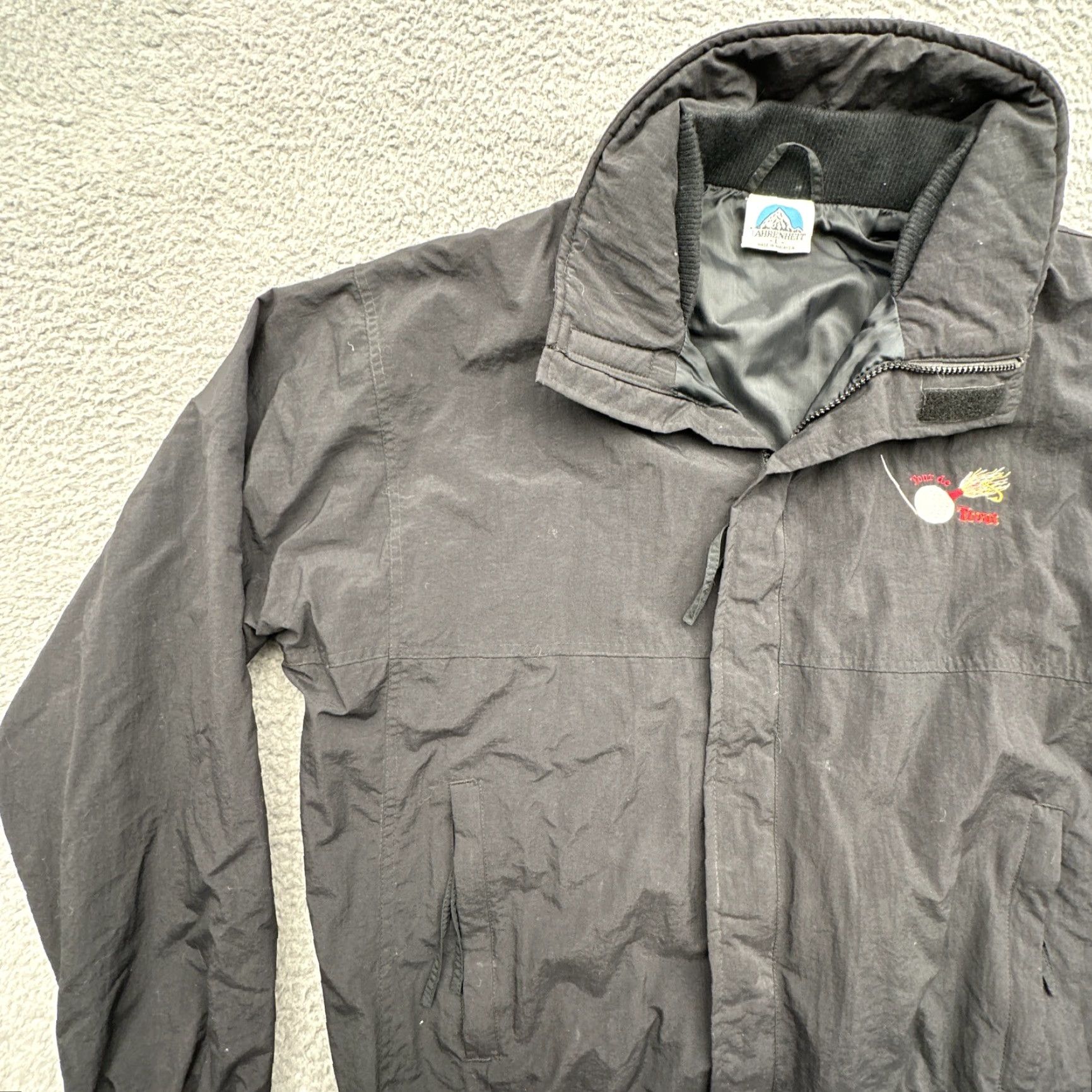 Vintage VINTAGE Fahrenheit Windbreaker Jacket 90s Black XL Men Shirt? Size US XL / EU 56 / 4 - 4 Thumbnail