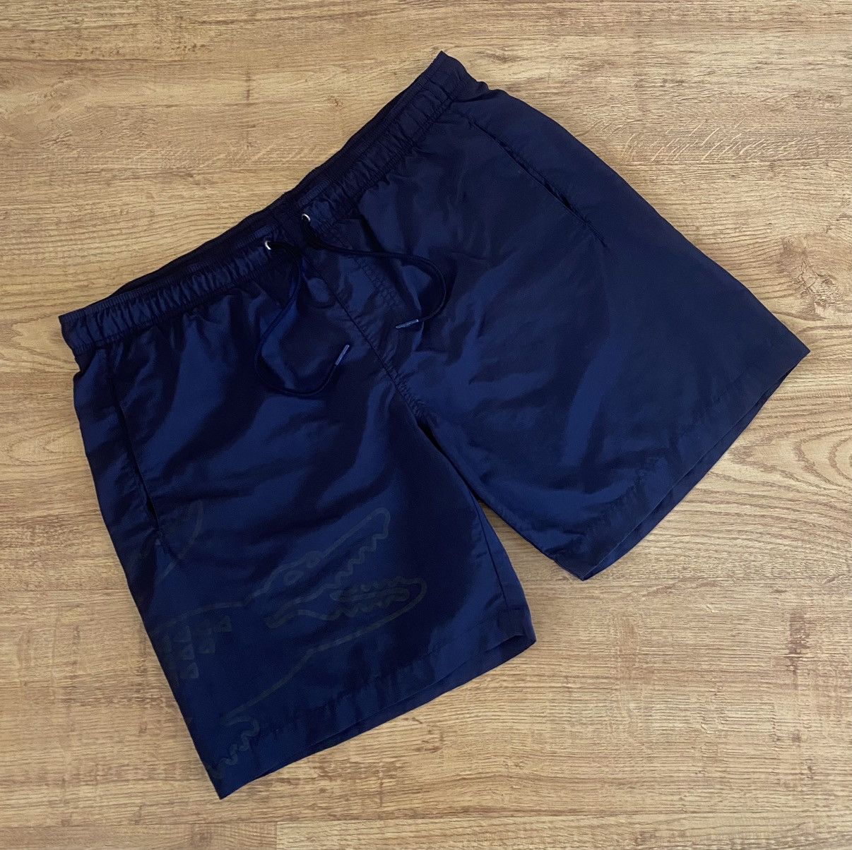 Lacoste Lacoste Big Logo Crocodile Shorts x Vintage x Streetwear Size US 34 / EU 50 - 2 Thumbnail