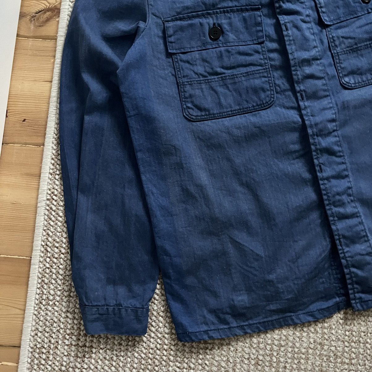 Vintage German herringbone hbt sun faded works vintage jacket Size US L / EU 52-54 / 3 - 5 Thumbnail