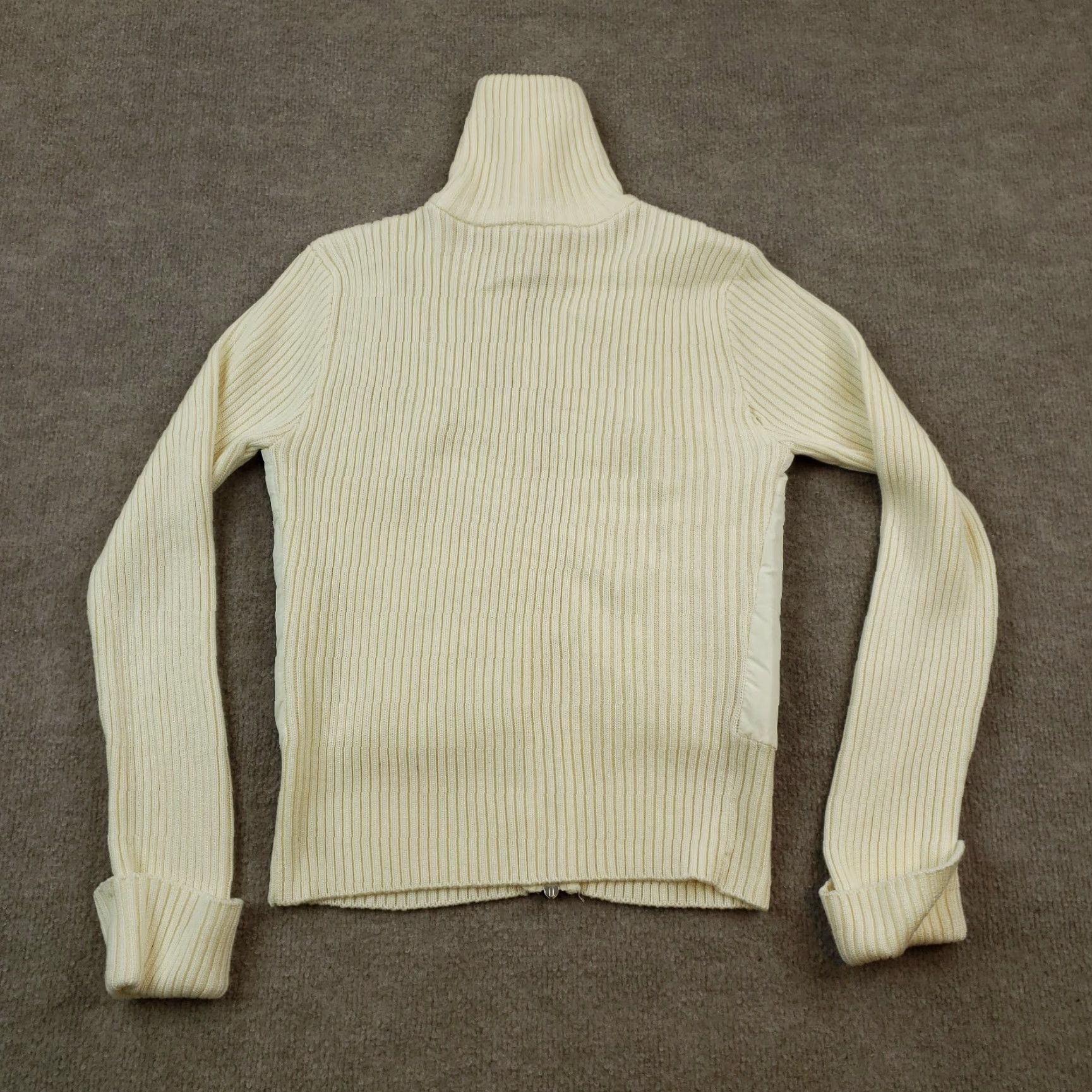 White House Black Market White House Black Market Womens Small Beige Full Zip Knit Jacket Size S / US 4 / IT 40 - 7 Thumbnail
