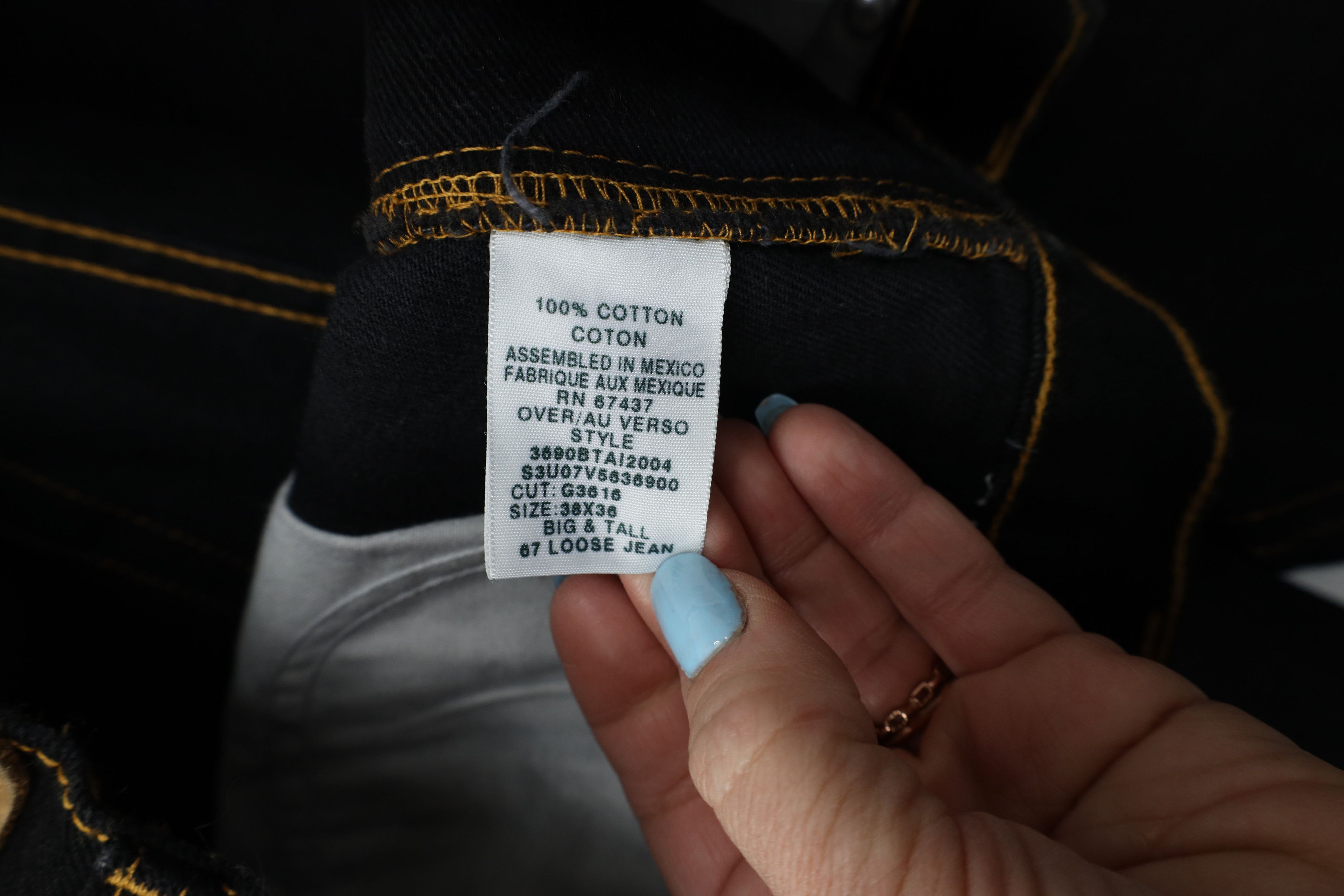 Polo Ralph Lauren Vintage 90s Ralph Lauren Loose Fit Wide Leg Jeans Black Size US 38 / EU 54 - 9 Thumbnail