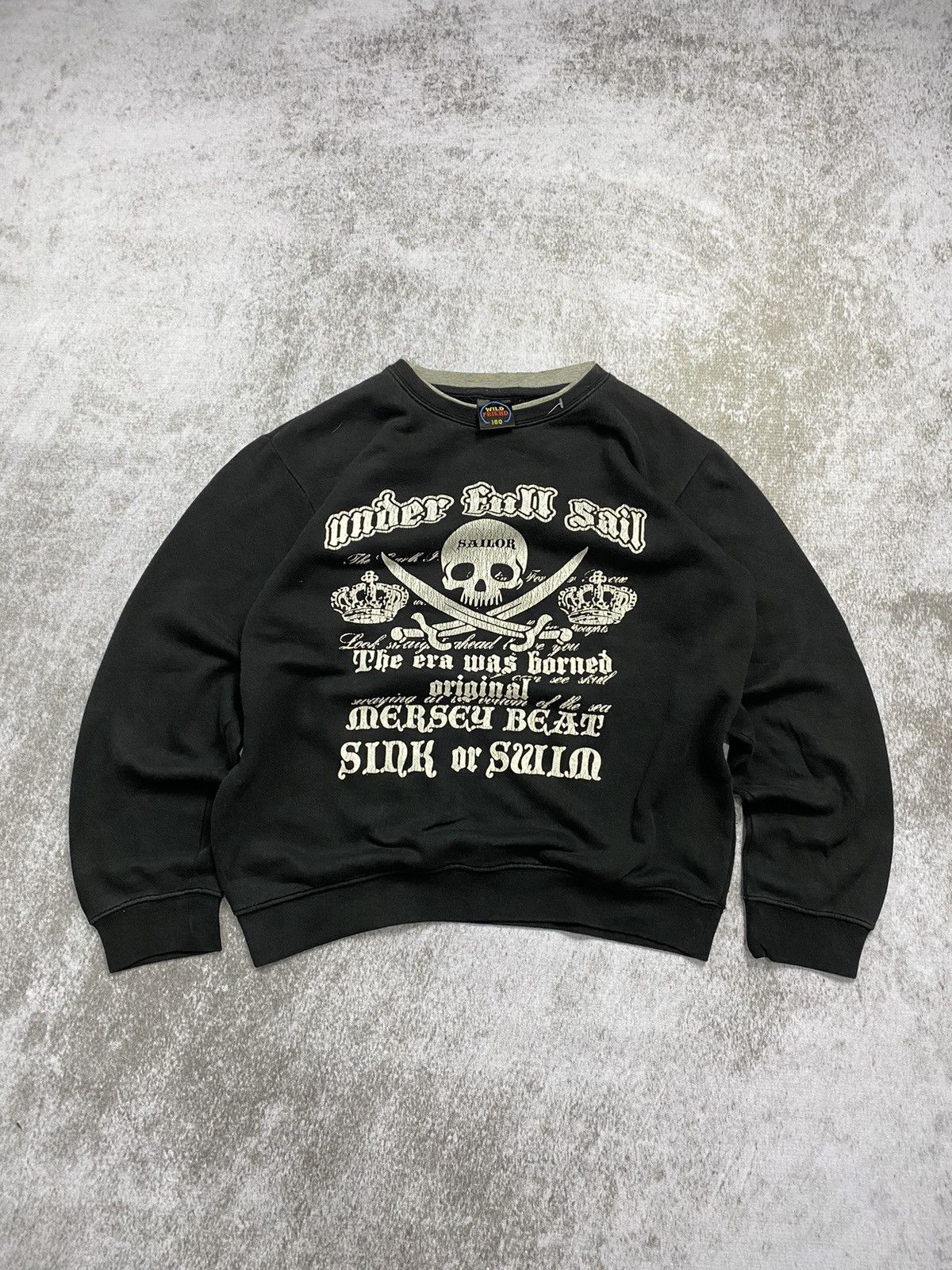 If Six Was Nine × Japanese Brand × Le Grande Bleu (L.G.B.) 2000s Japanese Poem skull punk sweatershirt Size US M / EU 48-50 / 2 - 1 Thumbnail