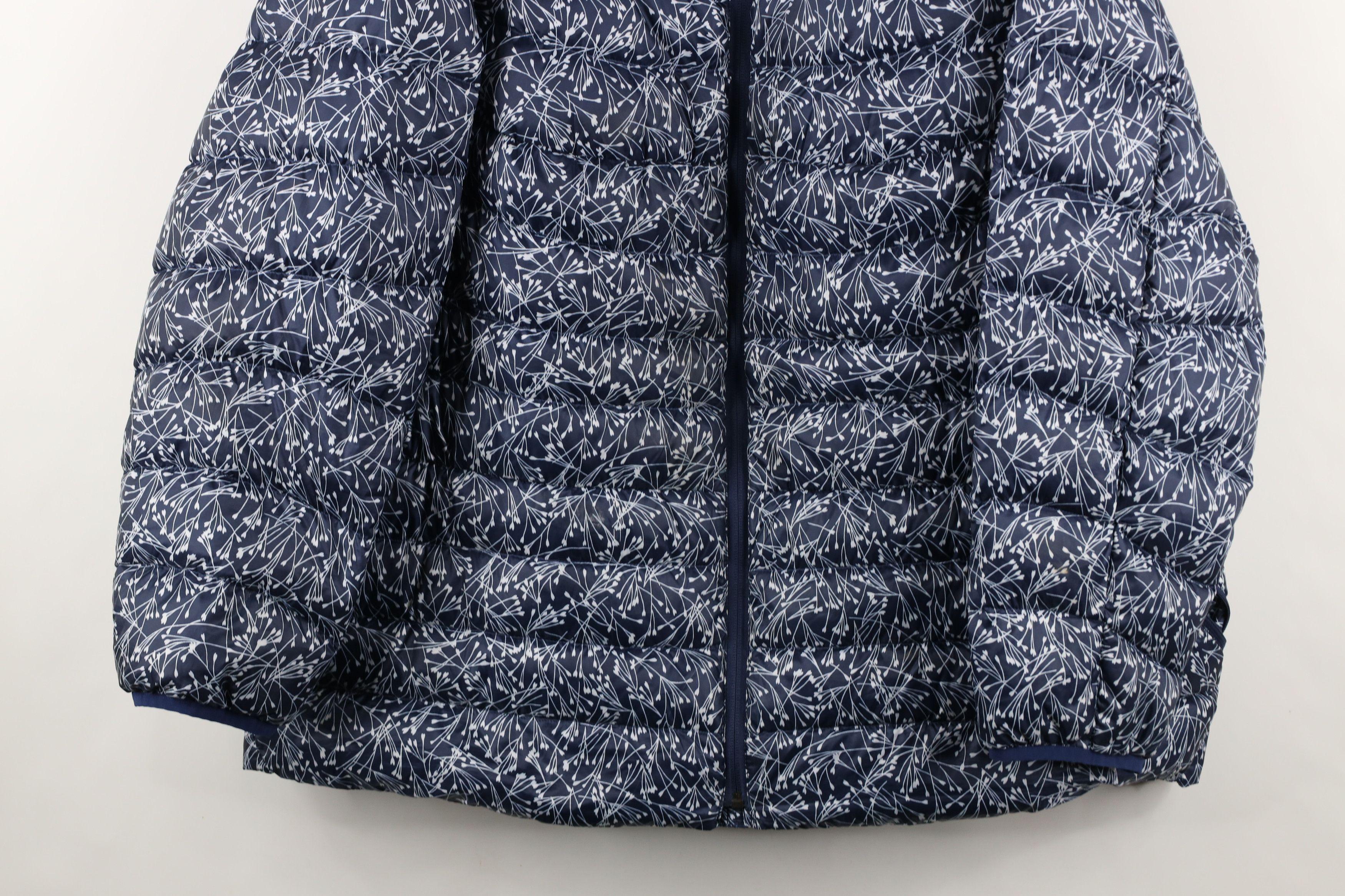 Lands' End × Vintage Lands End Down Insulated Flower Full Zip Puffer Jacket Blue Size XXL / US 16-18 / IT 52-54 - 3 Thumbnail