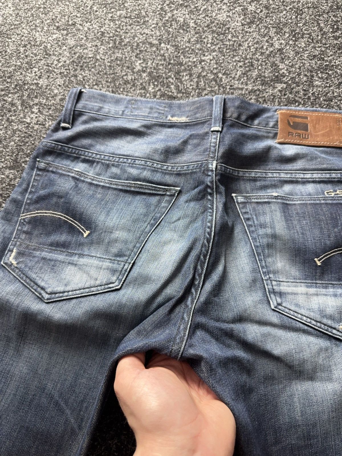 G-Star 00s G-Star 3301 Distressed Raw Hem Y2K SK8 Jeans Fade Denim Size US 32 / EU 48 - 19 Thumbnail