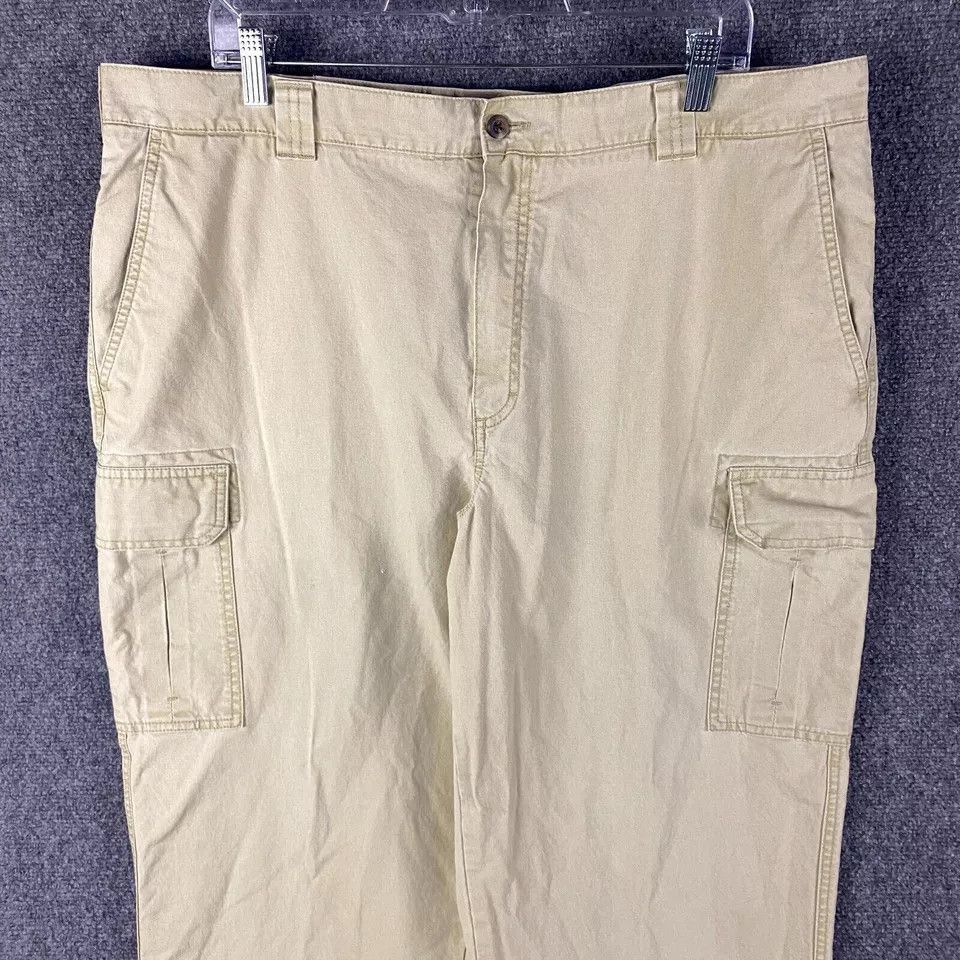 L.L. Bean LL Bean Cargo Pants Men's 38x30 Natural Fit Light Yellow Size US 38 / EU 54 - 2 Thumbnail