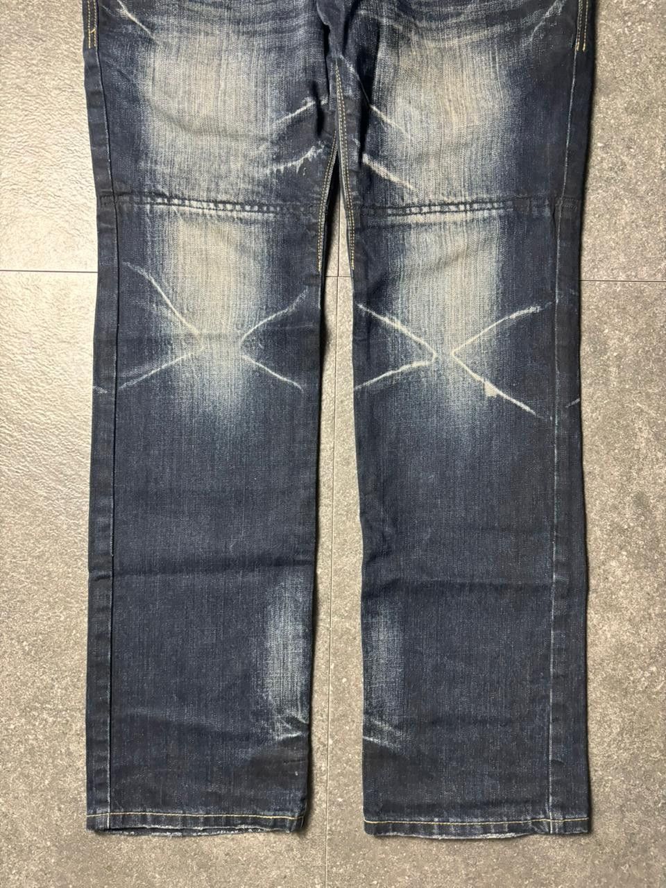PPFM Double Waist Leather Pocket Claw Marks Jeans Size US 32 / EU 48 - 5 Thumbnail