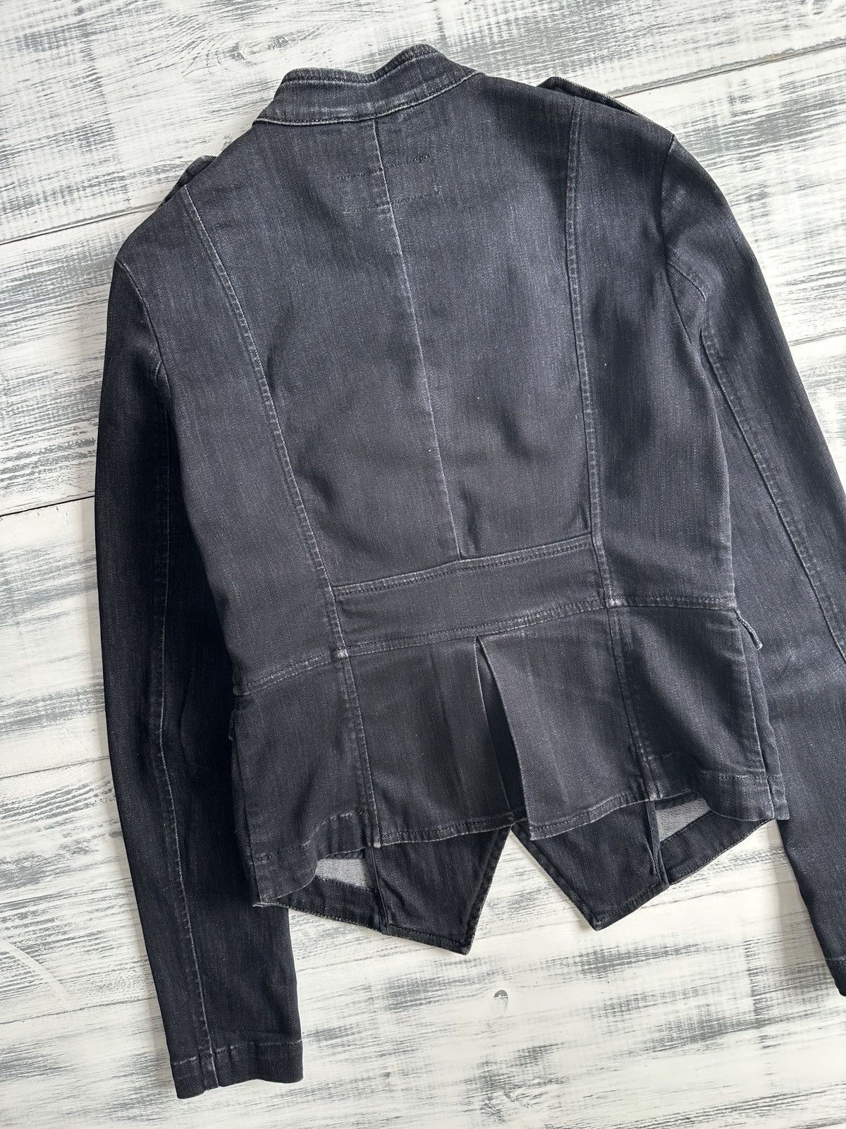 CLOSED CLOSED Black Denim Drummer Jacket Military Napoleon Blazer Size S / US 4 / IT 40 - 6 Thumbnail