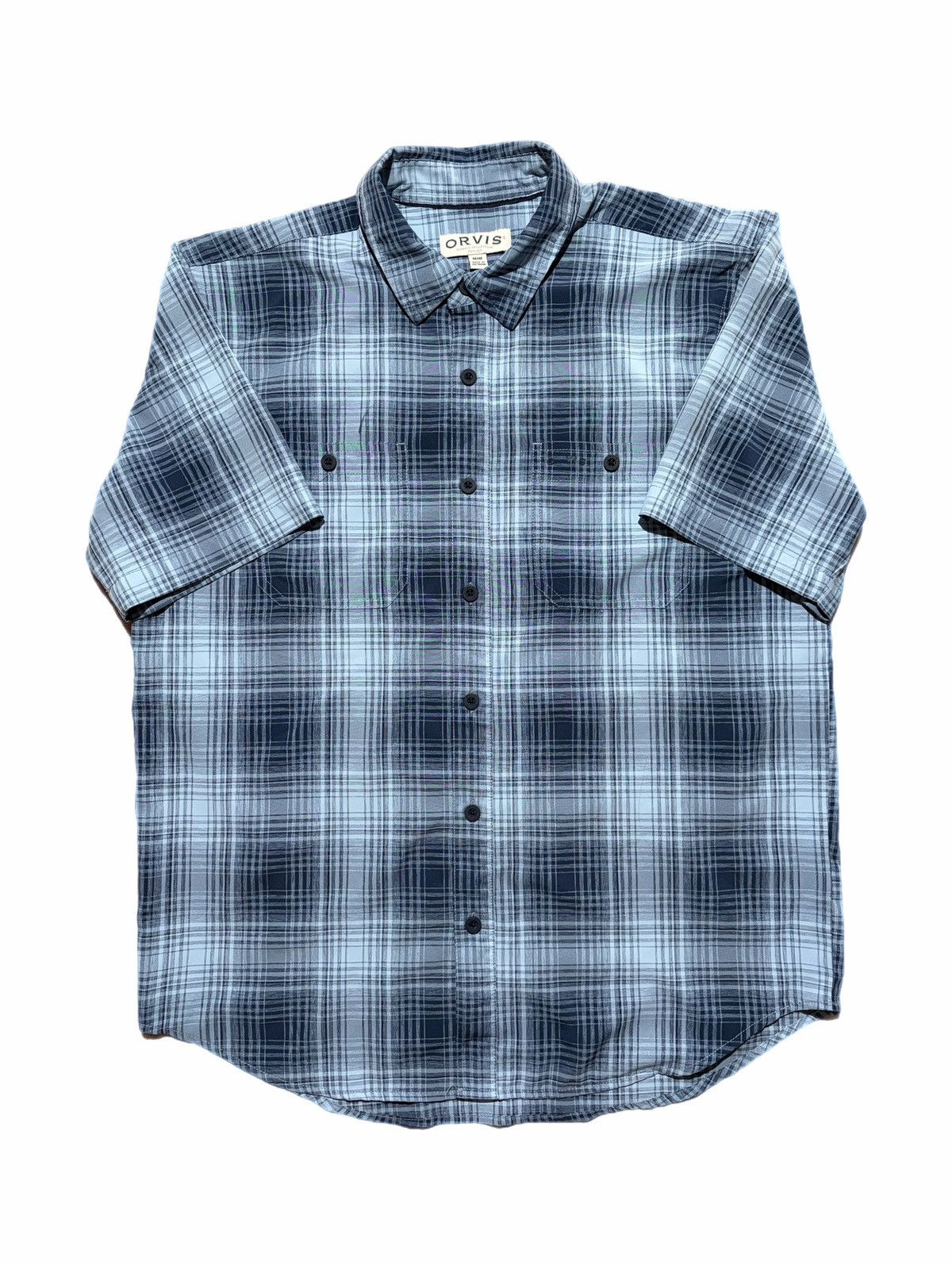Orvis Orvis Shirt Plaid Short Sleeve Button Front Polyester Casual Size US M / EU 48-50 / 2 - 1 Thumbnail