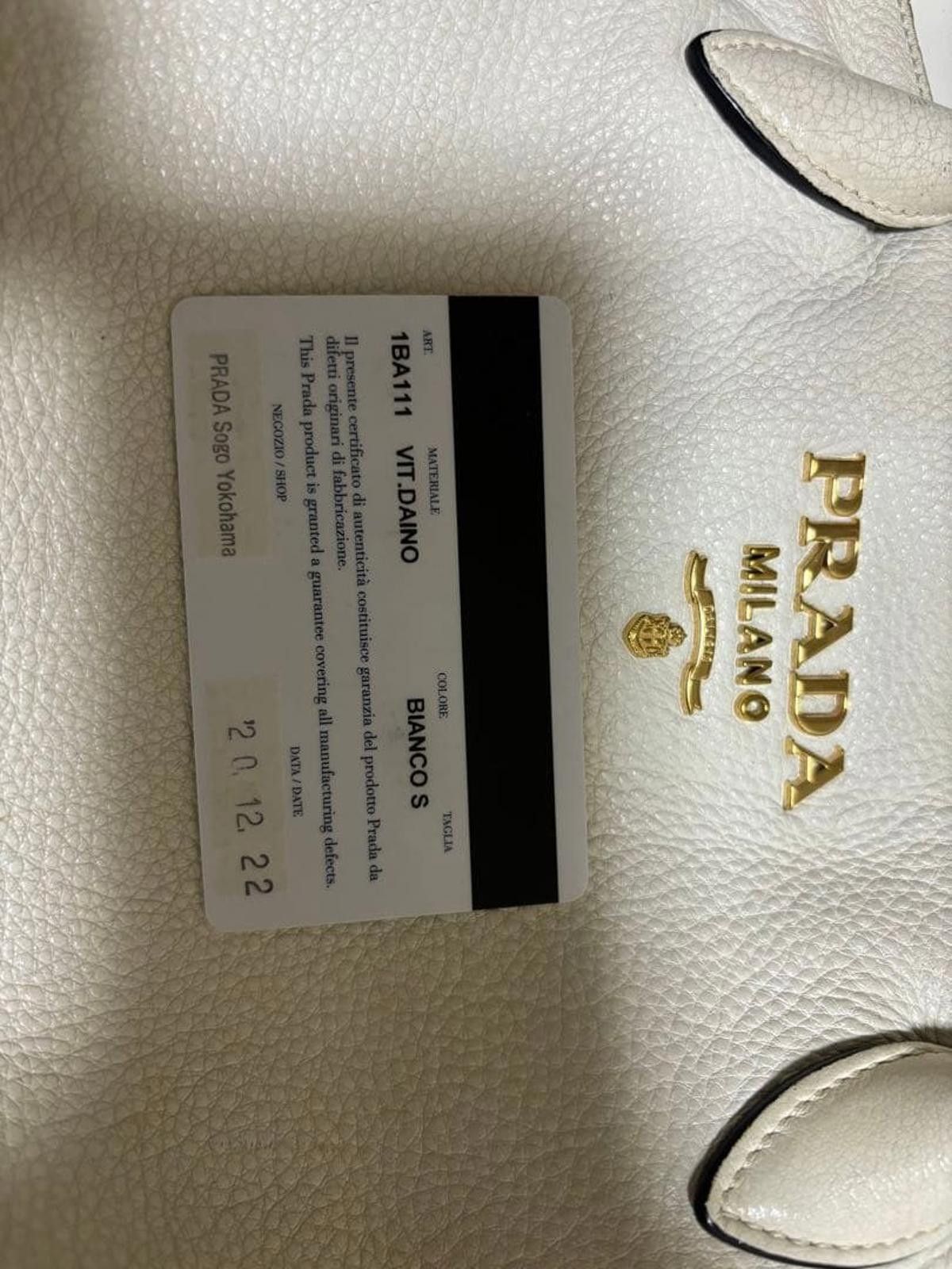 Prada Prada - White Leather Women's Satchel Bag Size ONE SIZE - 8 Thumbnail