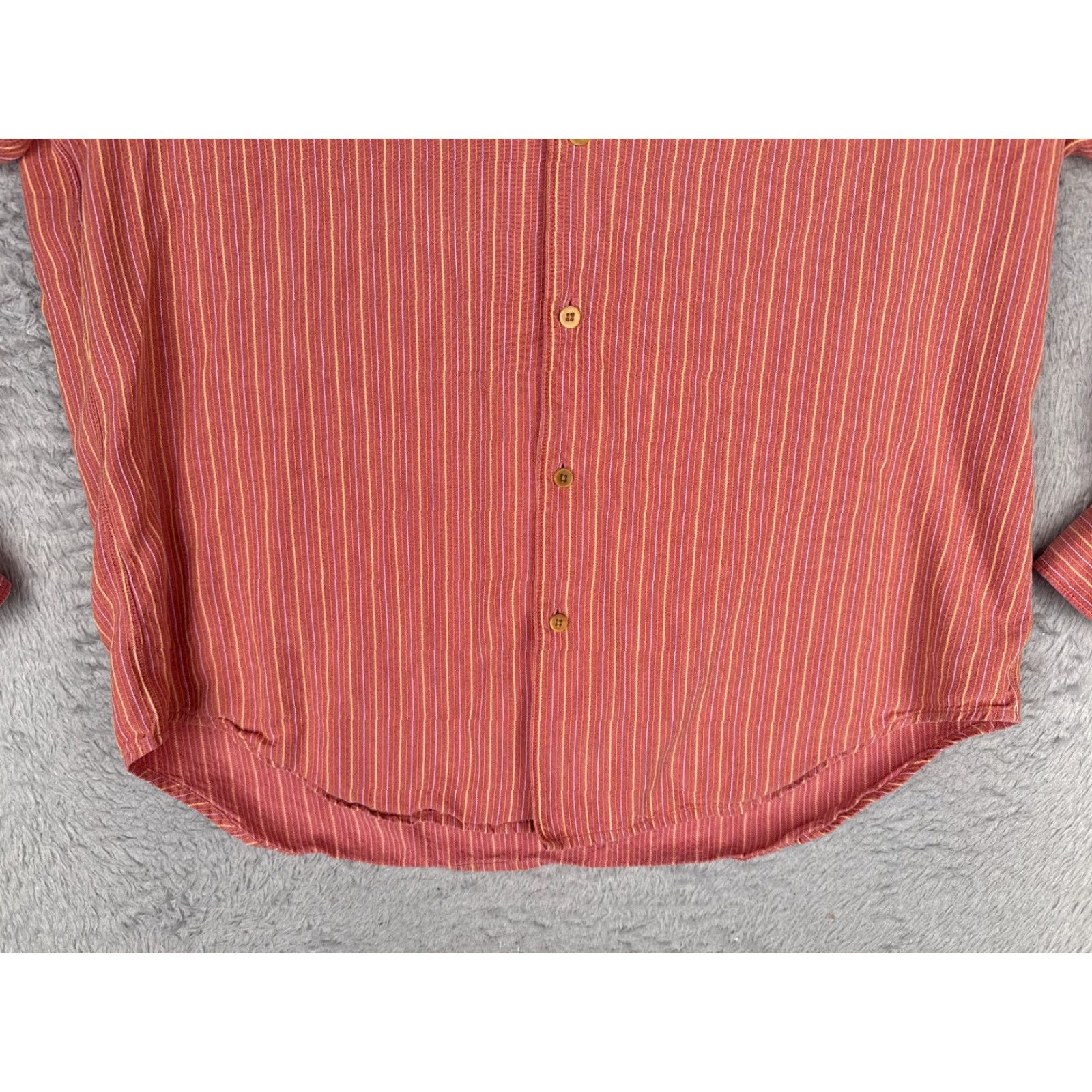 Tommy Bahama Tommy Bahama Shirt Men Large Red Button Up Vertical Stripe 100% Tencel Pocket Size US L / EU 52-54 / 3 - 5 Thumbnail