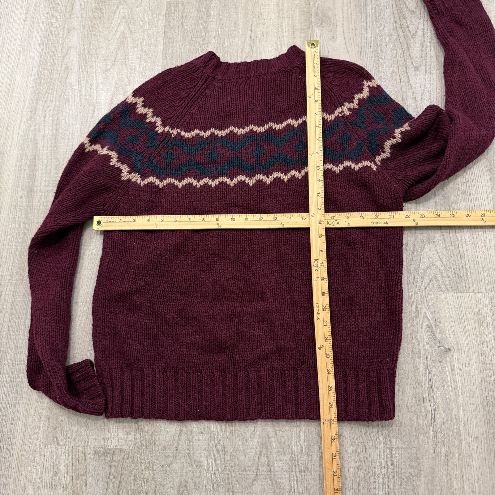 Vintage Vintage Geometric Knit Sweater Men's Medium Fair Isle Red Size US M / EU 48-50 / 2 - 7 Thumbnail