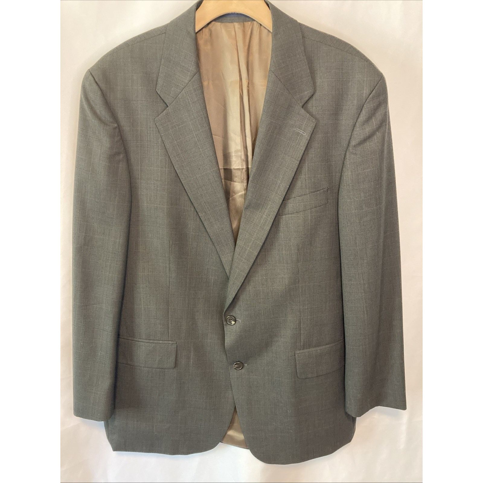 Chaps Ralph Lauren 46T Vtg Chaps Ralph Lauren Glen Check Wool Sport Coat Blazer Size 46L - 1 Thumbnail
