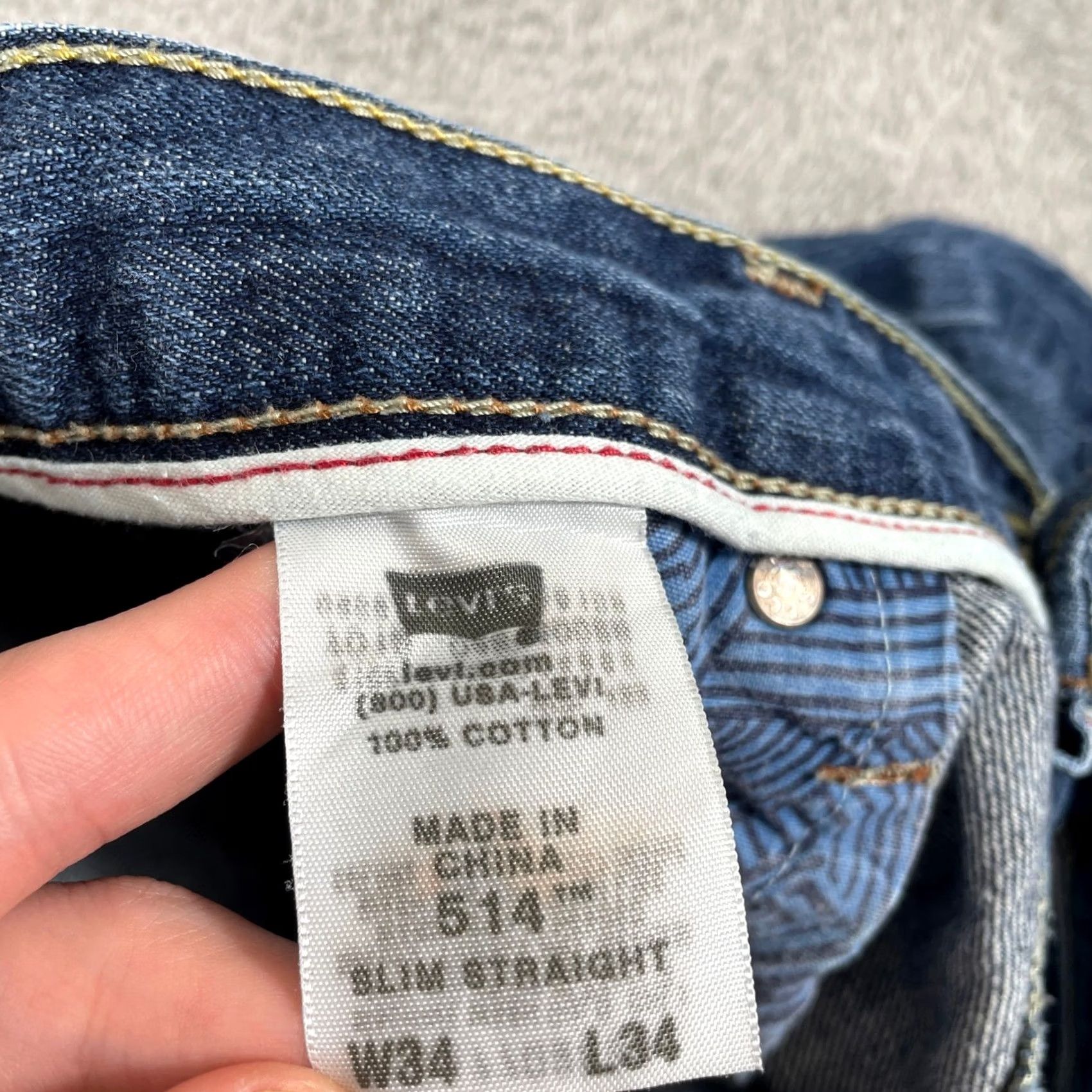 Levi's Levi's 514 Jeans Mens 34x34 Blue Slim Straight Leg Denim Y2K Skater Size US 34 / EU 50 - 5 Thumbnail