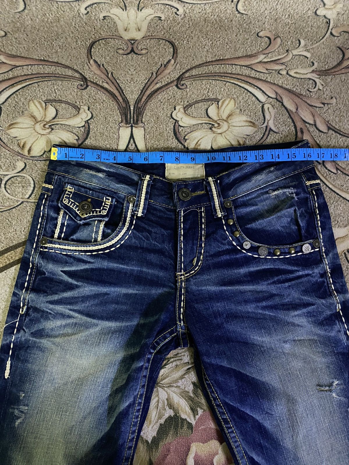 If Six Was Nine Vintage Yoshitomo Nara Lolita Distressed Denim Size US 32 / EU 48 - 19 Thumbnail