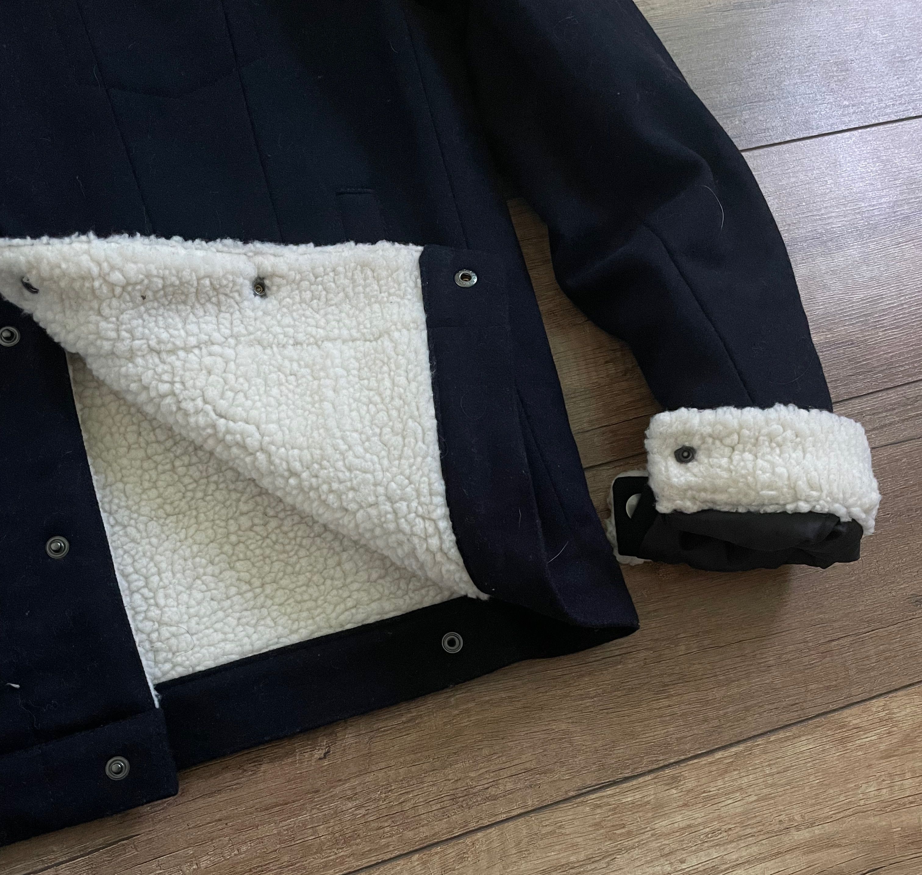 Asos ASOS Wool Sherpa Trucker Fur Insulated Jacket Bomber Size US S / EU 44-46 / 1 - 3 Thumbnail