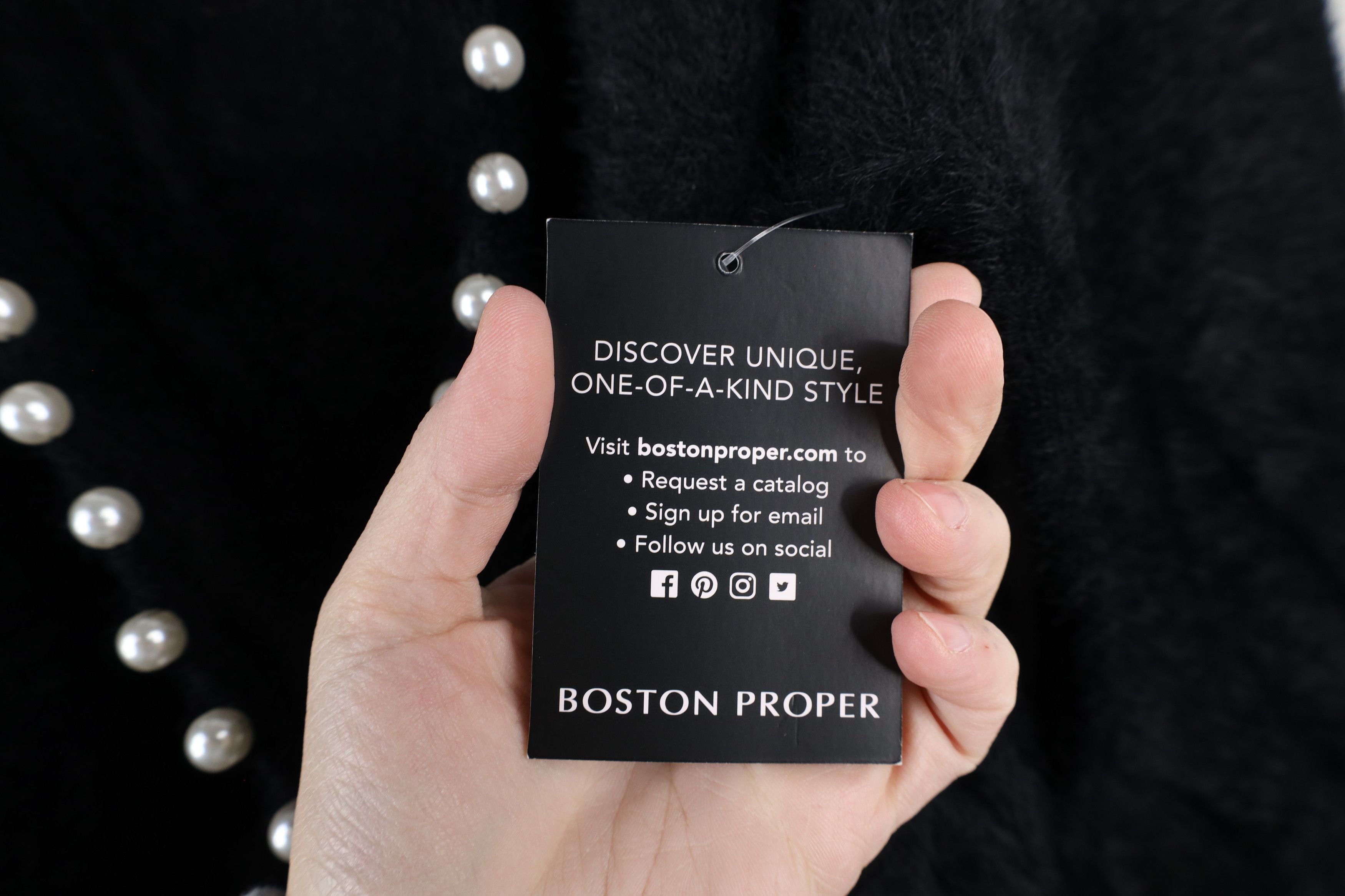 Boston Proper × Vintage New Boston Proper Soft Shaggy Fuzzy Knit Sweater Black Size L / US 10 / IT 46 - 5 Thumbnail