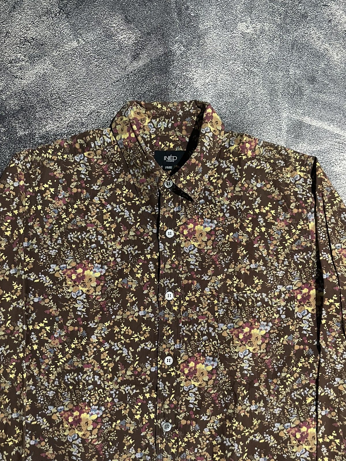 Yohji Yamamoto Ined Homme By Yohji Yamamoto Floral Pattern Shirt Size US L / EU 52-54 / 3 - 2 Thumbnail