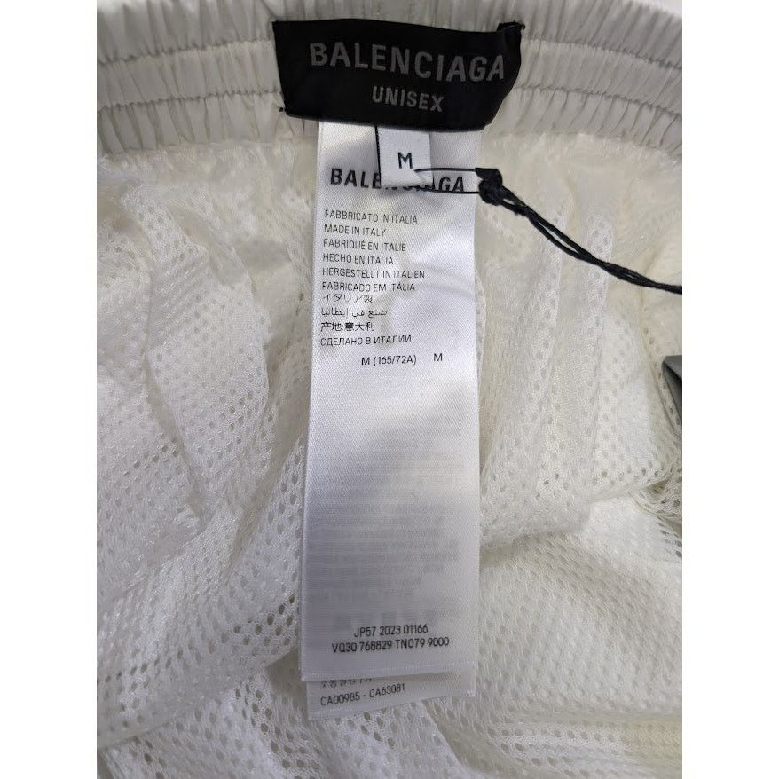 Balenciaga o1rshd1 Light Track Nylon Tracksuit Pants in White Size US 32 / EU 48 - 15 Thumbnail