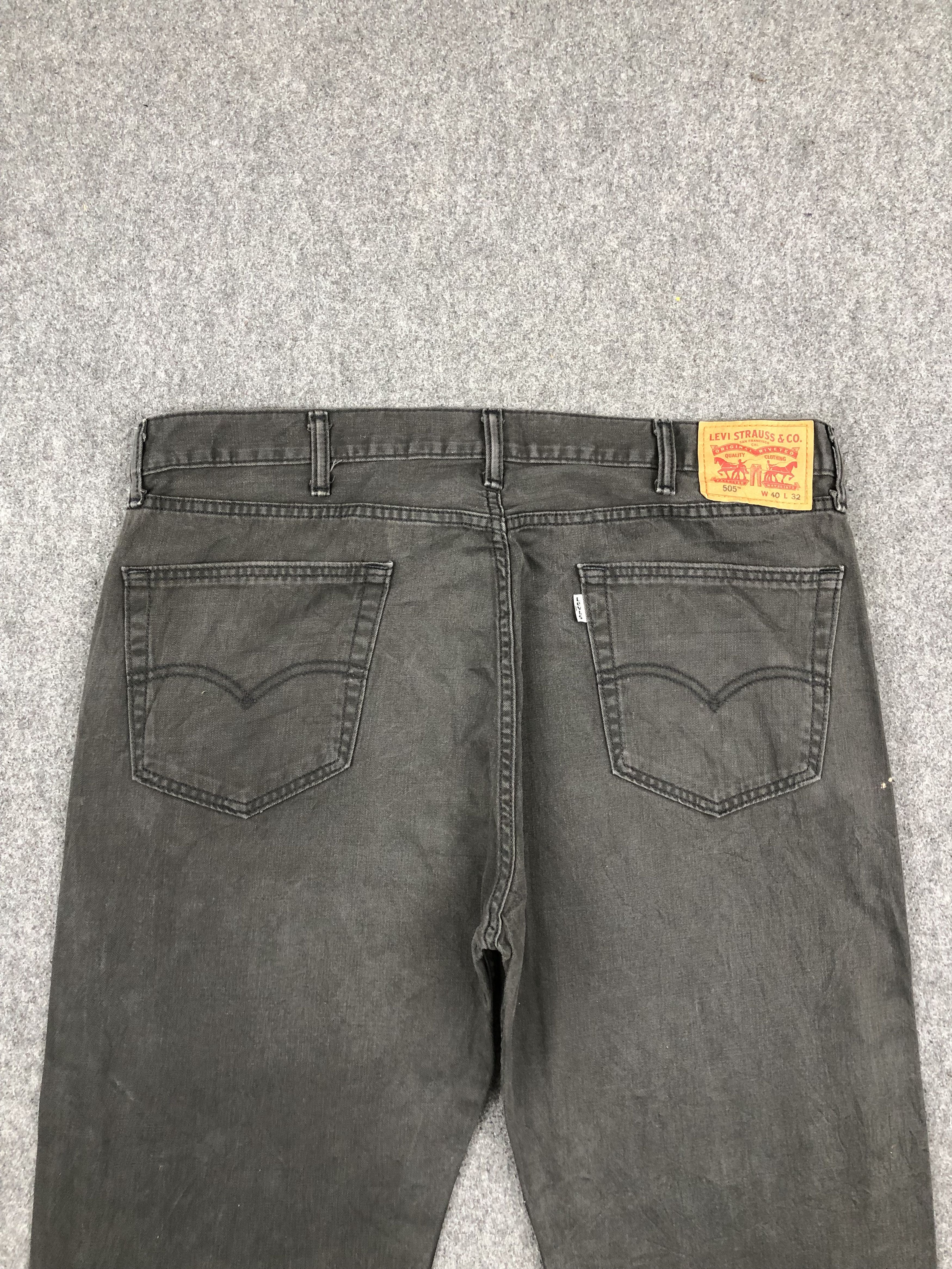Levi's Faded Black Vintage Levis 505 Jeans DP1685 Size US 40 / EU 56 - 4 Thumbnail