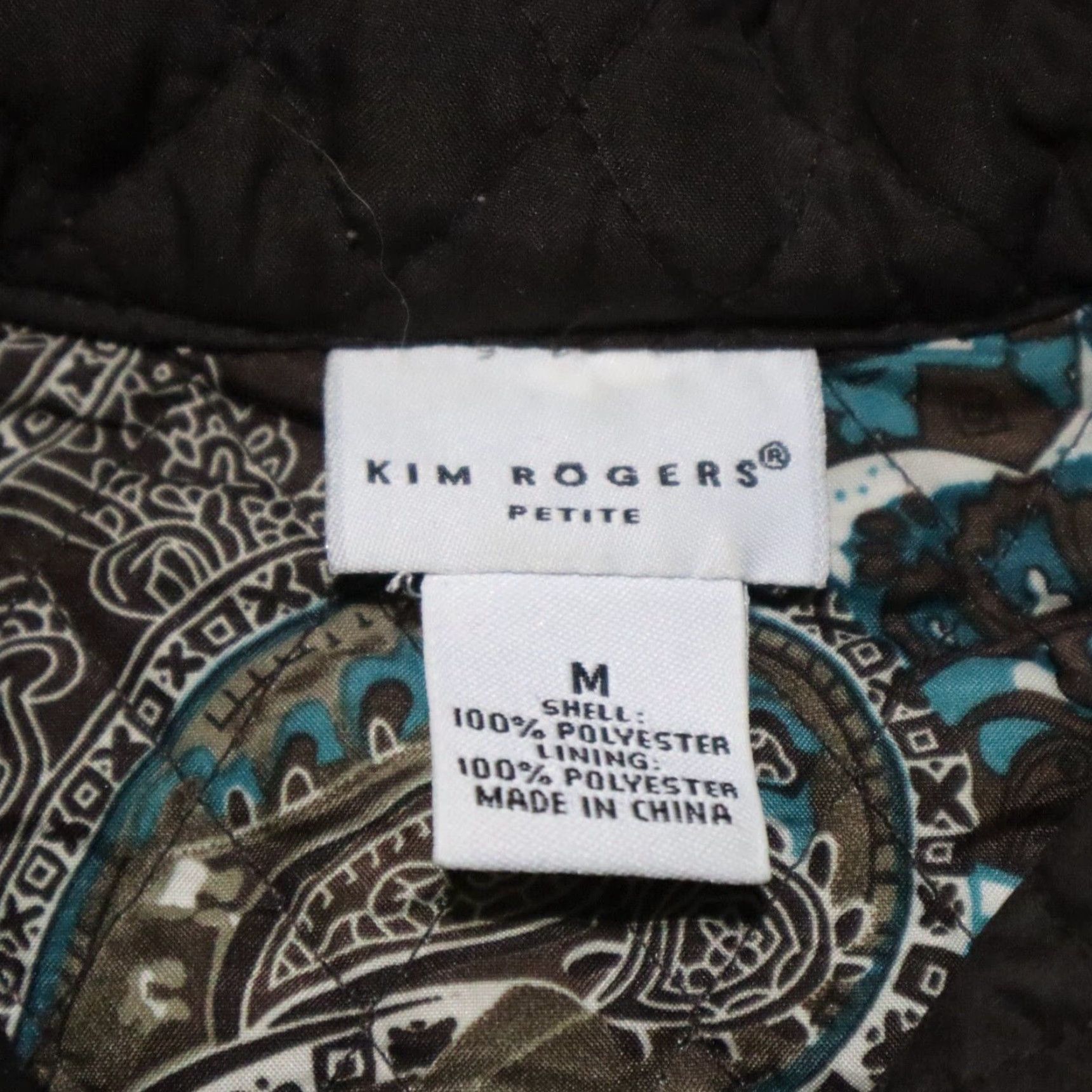 Vintage Kim Rogers Jacket Women M Brown Quilted Button Up Mid-Length Polyester Blended Fabric All Seasons Fall Spring Summer Winter Jacket Women Size M / US 6-8 / IT 42-44 - 3 Thumbnail