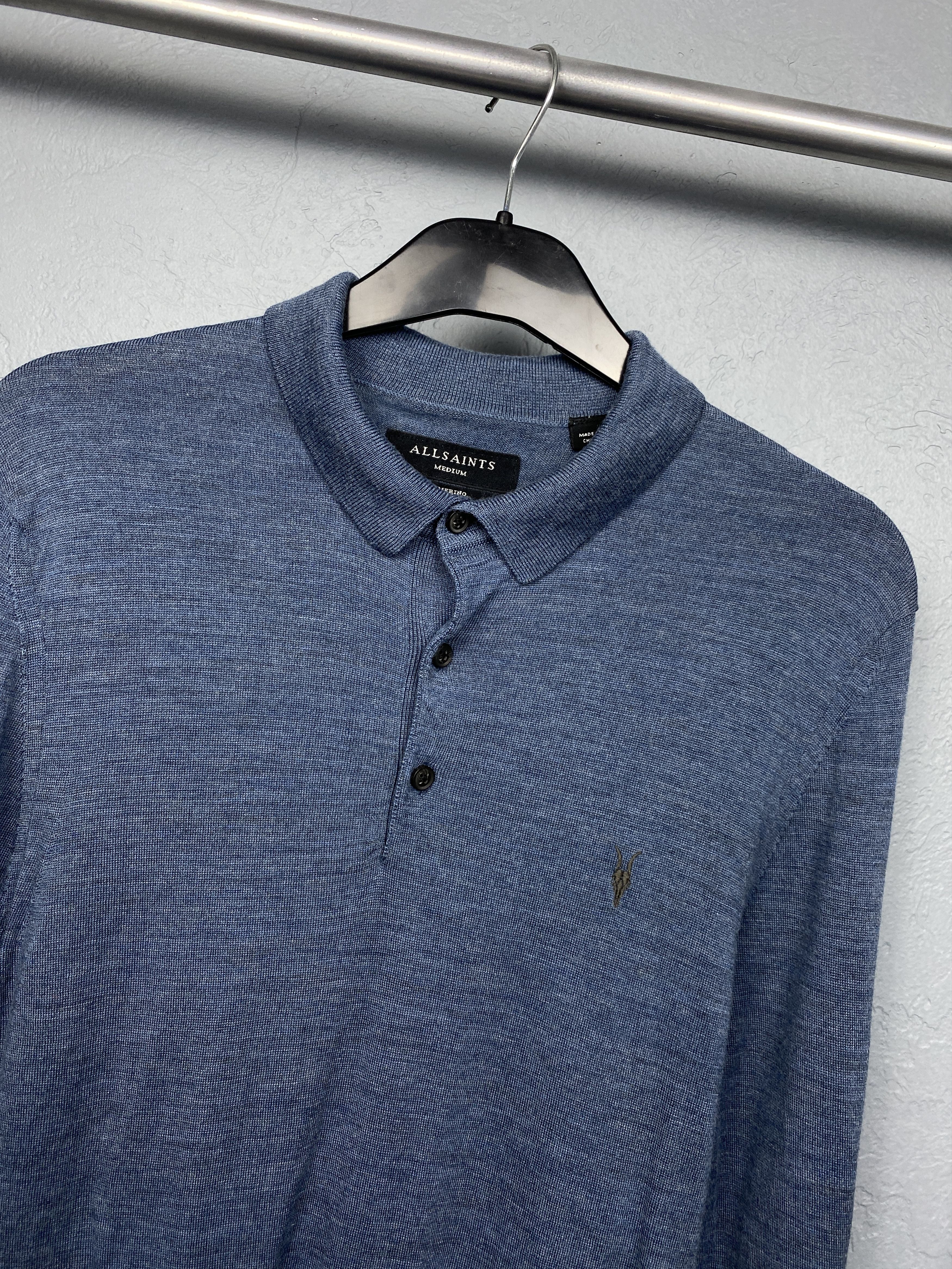 Allsaints AllSaints Mens Mode Merino Wool Sweater Size US M / EU 48-50 / 2 - 2 Thumbnail