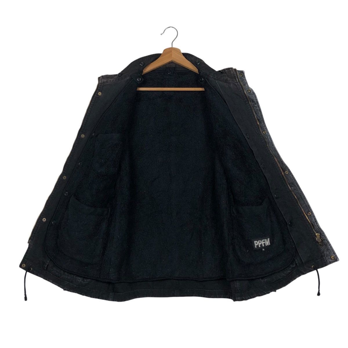 PPFM Rich Black Biker Jacket PPFM Asymmetrical Pocket Punk Style Size US M / EU 48-50 / 2 - 14 Thumbnail