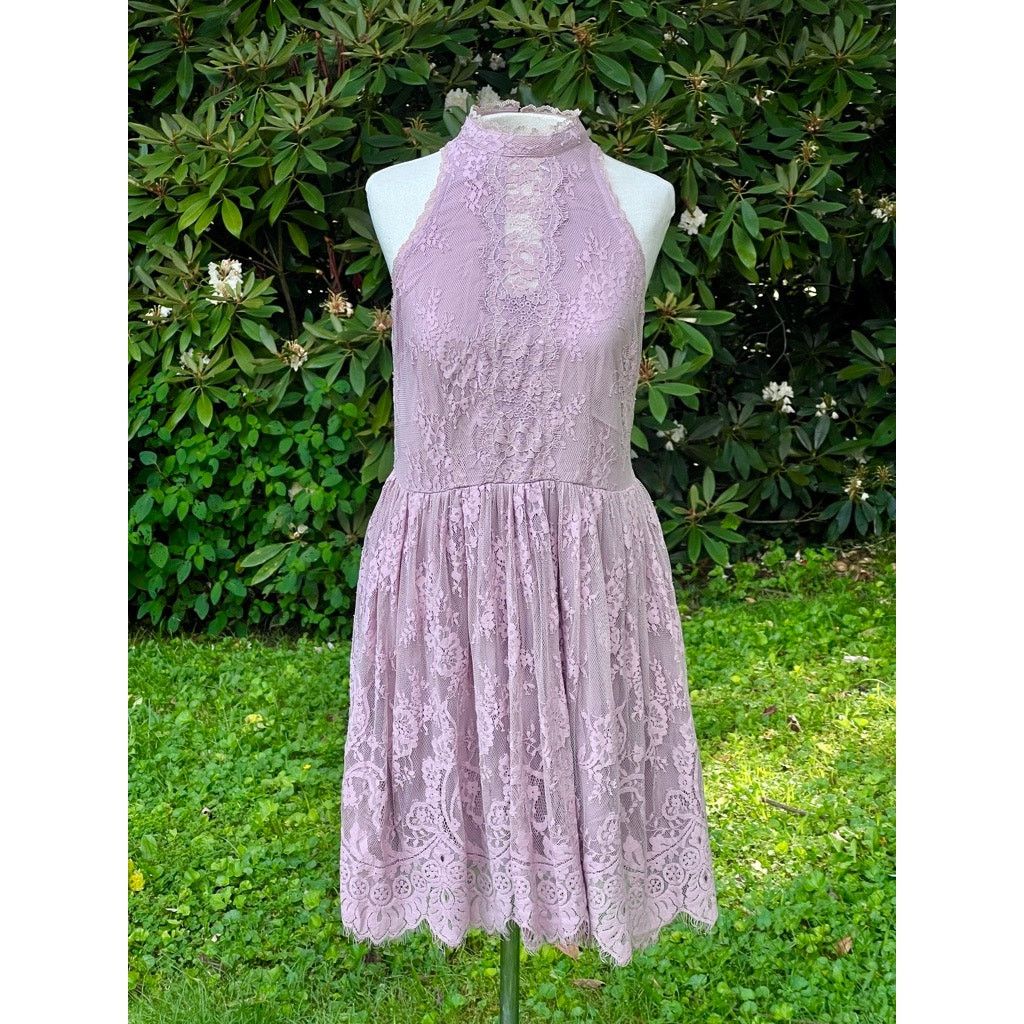 Free People Free People Verushka Dress Lilac Eyelash Lace Size 8 Size M / US 6-8 / IT 42-44 - 1 Thumbnail