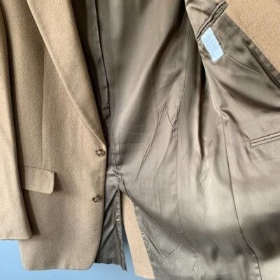 Turnbury Turnbury Sport Coat Mens Size 42R 100% Camel Hair Khaki Beig Size 42R - 10 Thumbnail