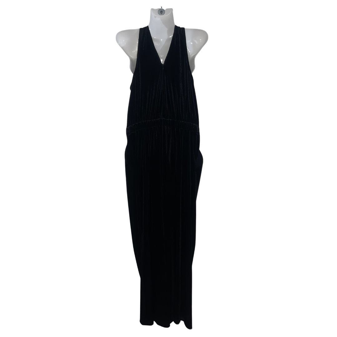 Target Basics A New Day Velvet Pantsuit Jumpsuit Halter Neckline Wide Leg Size 27" / US 4 / IT 40 - 1 Thumbnail