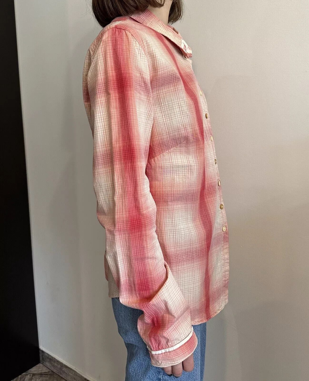 Marithe + Francois Girbaud Le Jeans Marithe Francois Girbaud Check Womens Shirt Button Size M / US 6-8 / IT 42-44 - 4 Thumbnail